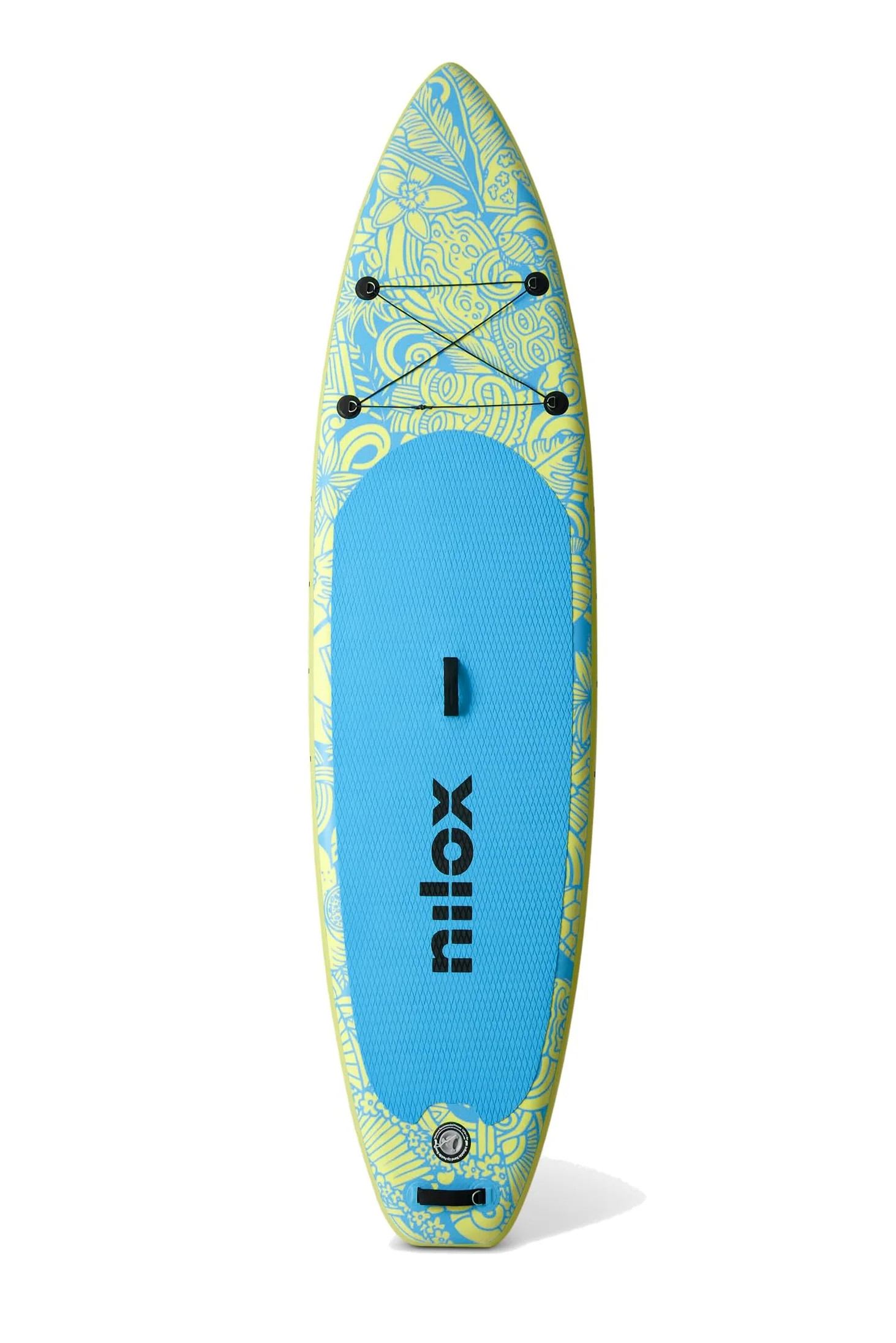 Nilox Tabla Inflable para Stand Up Paddle en PVC, Completa con Accesorios: Mochila, Remo, Bomba, Leash y 1 Aleta, Tabla de 274 x 84 x 15 cm