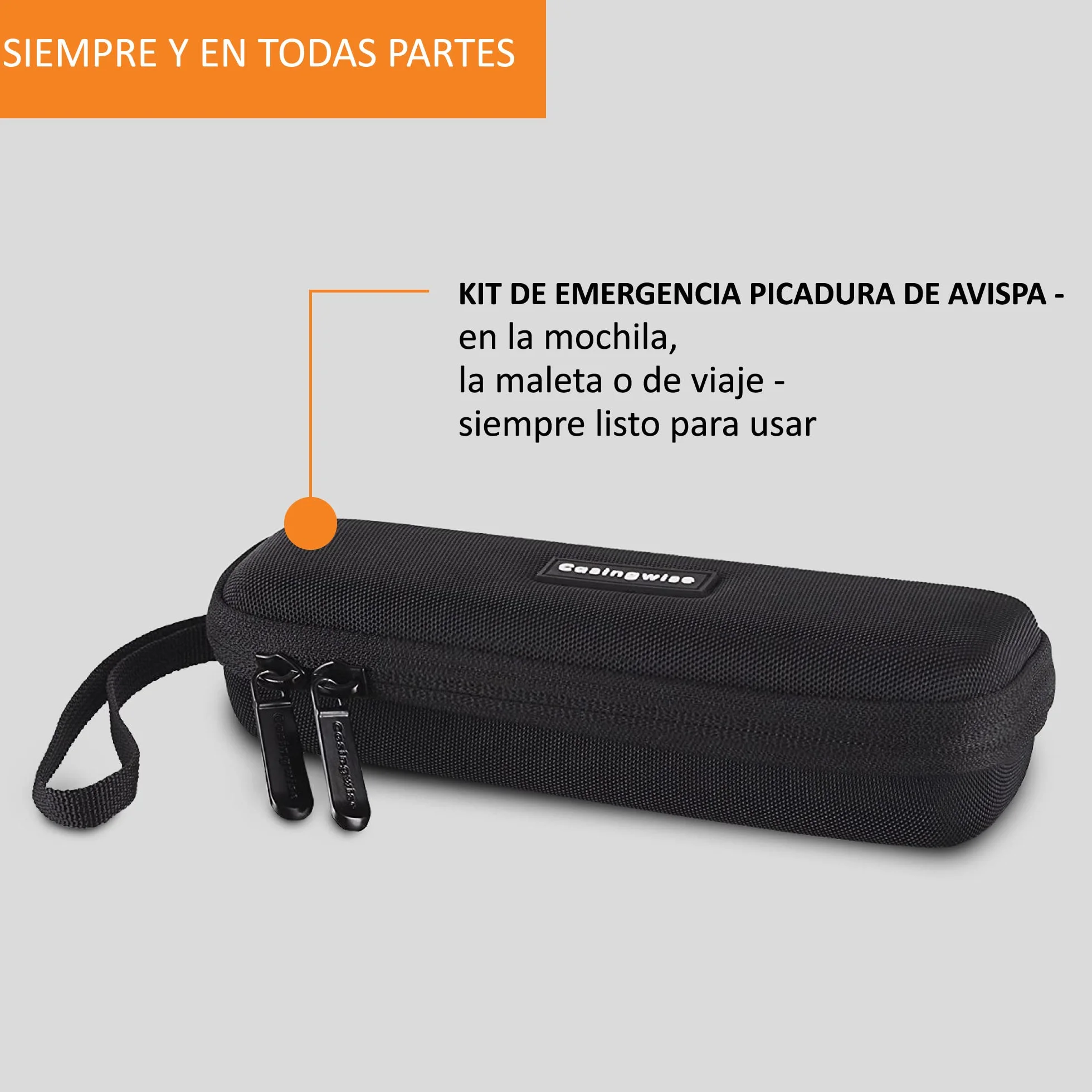 Funda para Bite Away con compartimento de red, asa de espuma y microfibra