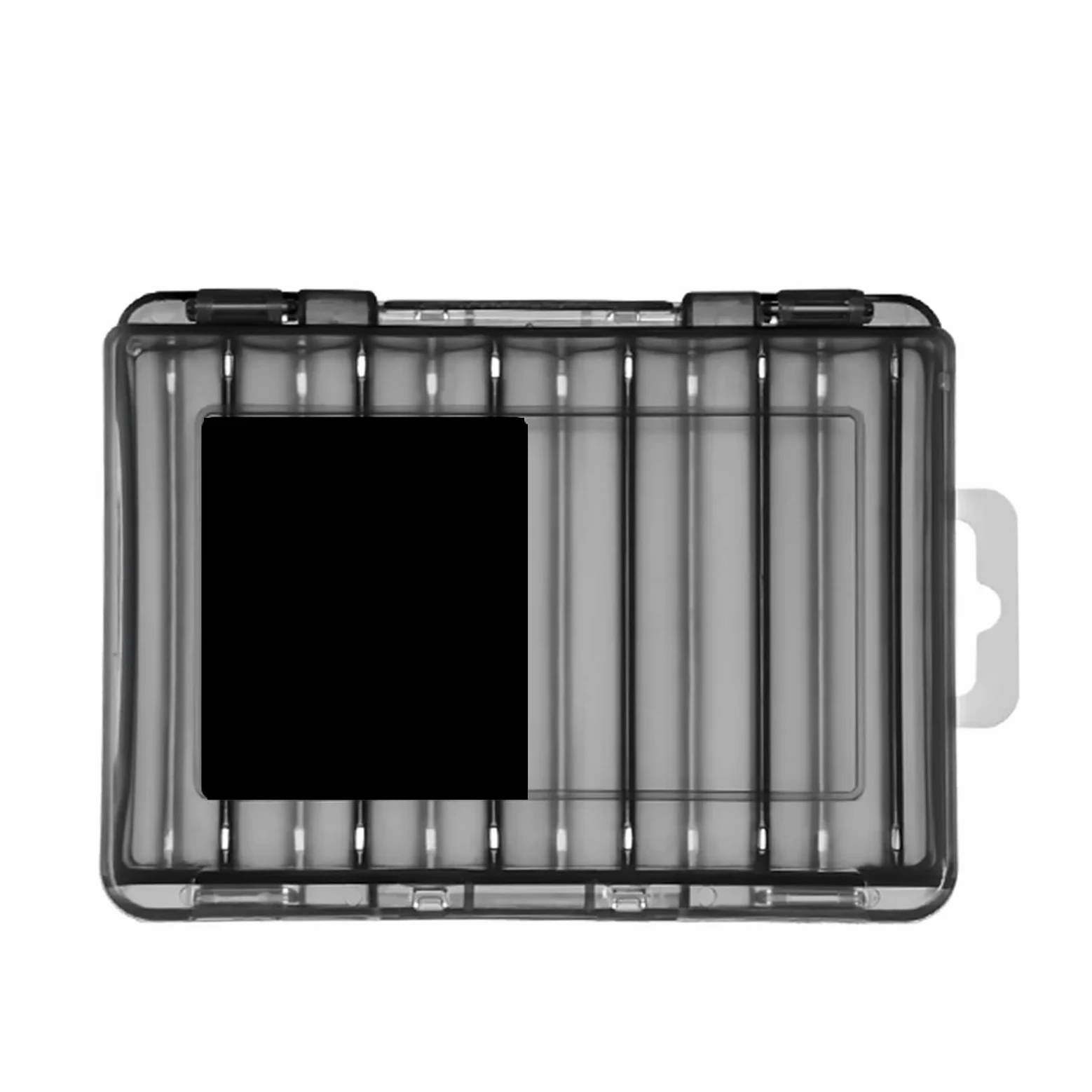 Caja de aparejos de doble cara, organizador de pesca compacto para señuelos, anzuelos, cebos y guardarropa con interior de espuma, ideal para optimizar tu equipo de pesca