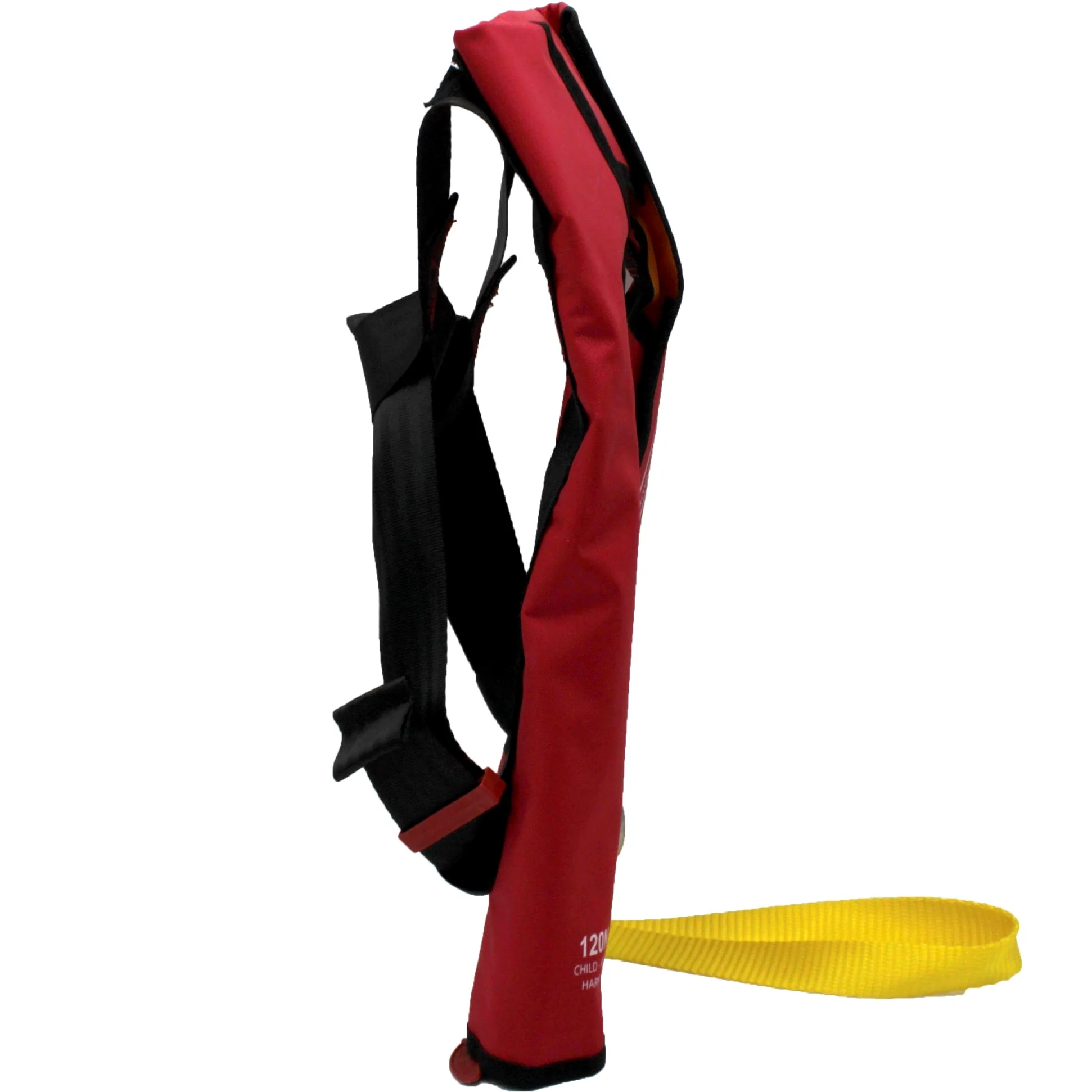 Orangemarine - Chaleco hinchable esencial infantil automático con arnés 120 N, color rojo