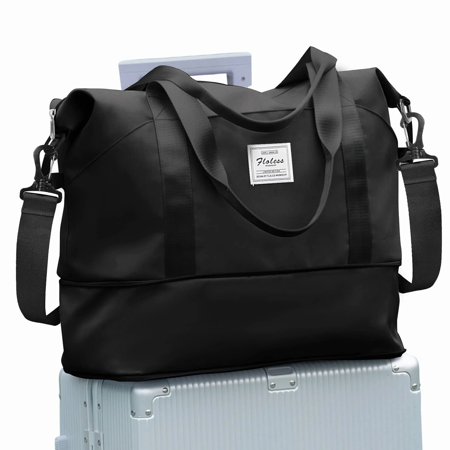 Bolsa de Deporte de Viaje, Bolsa Grande de Gimnasio para Mujer, Bolsa de Fin de Semana, Bolsa de Transporte para avión, Bolsa de Playa para Mujer, Bolsa de Noche,Bolsa de Equipaje con Bolsa húmeda