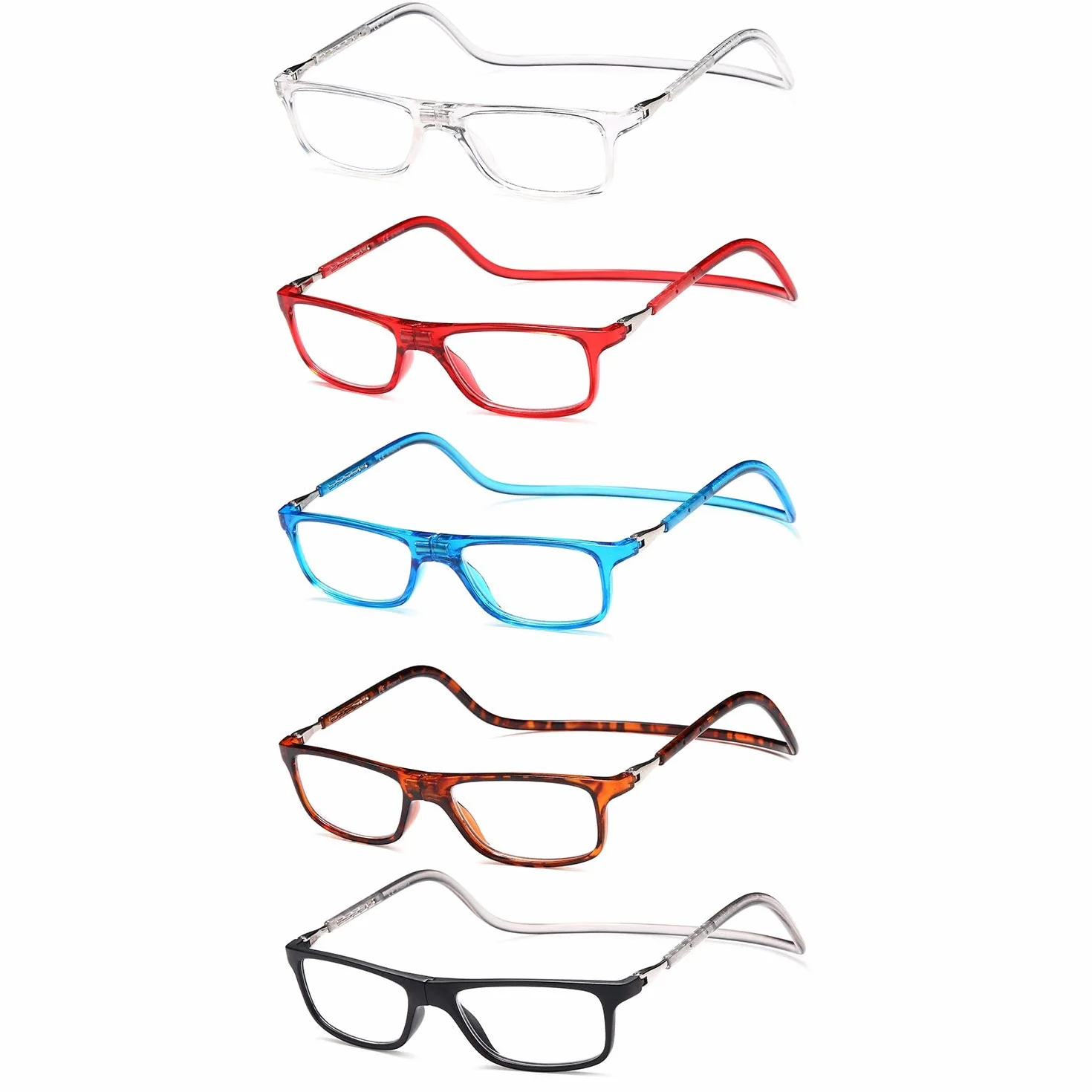 NEW VISION Gafas Presbicia Hombre 5 Pack, Cierre Imán, Longitud Ajustable, NV2904