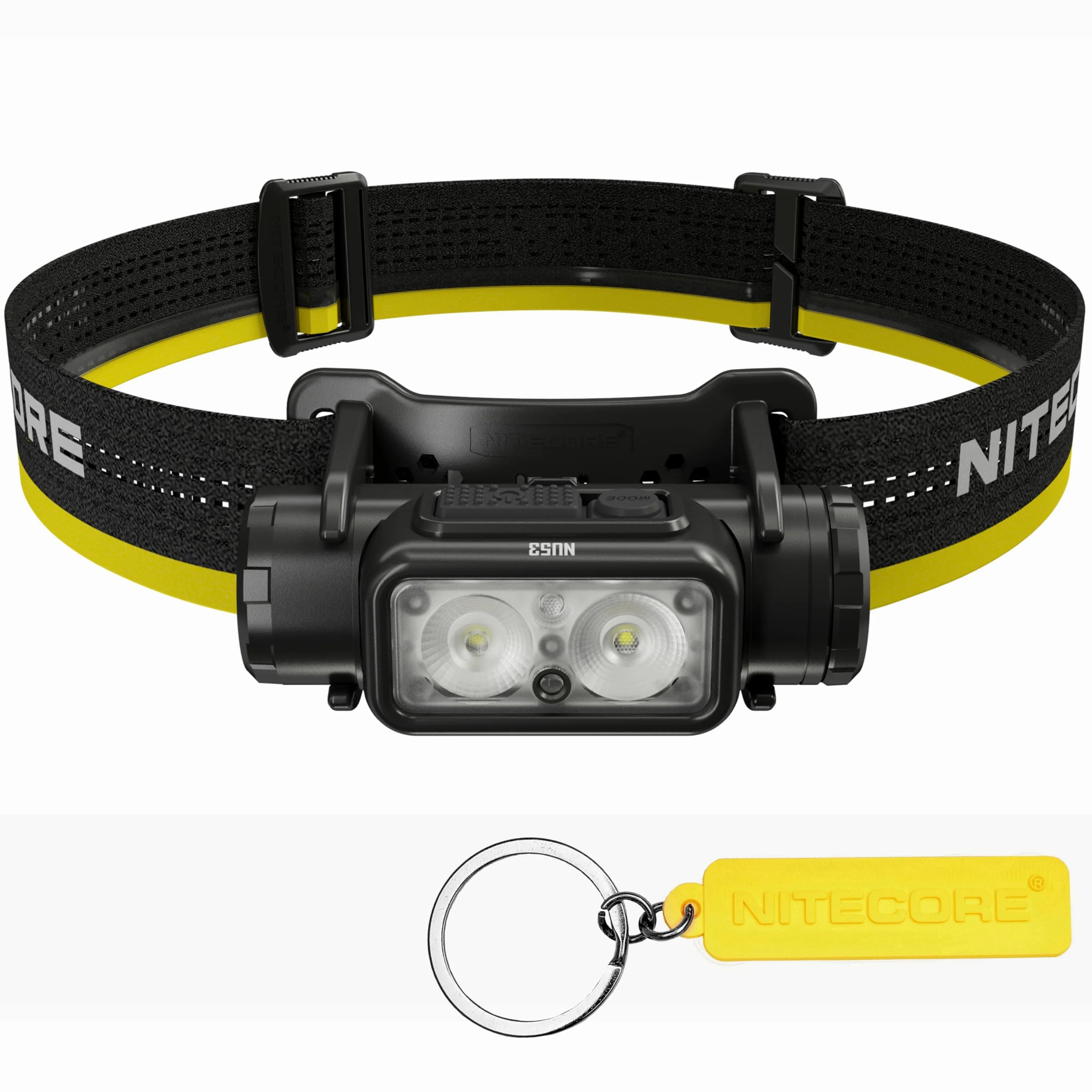 Nitecore NU53 Linterna frontal industrial ligera de 1800 lúmenes con batería recargable USB-C de 6000 mAh