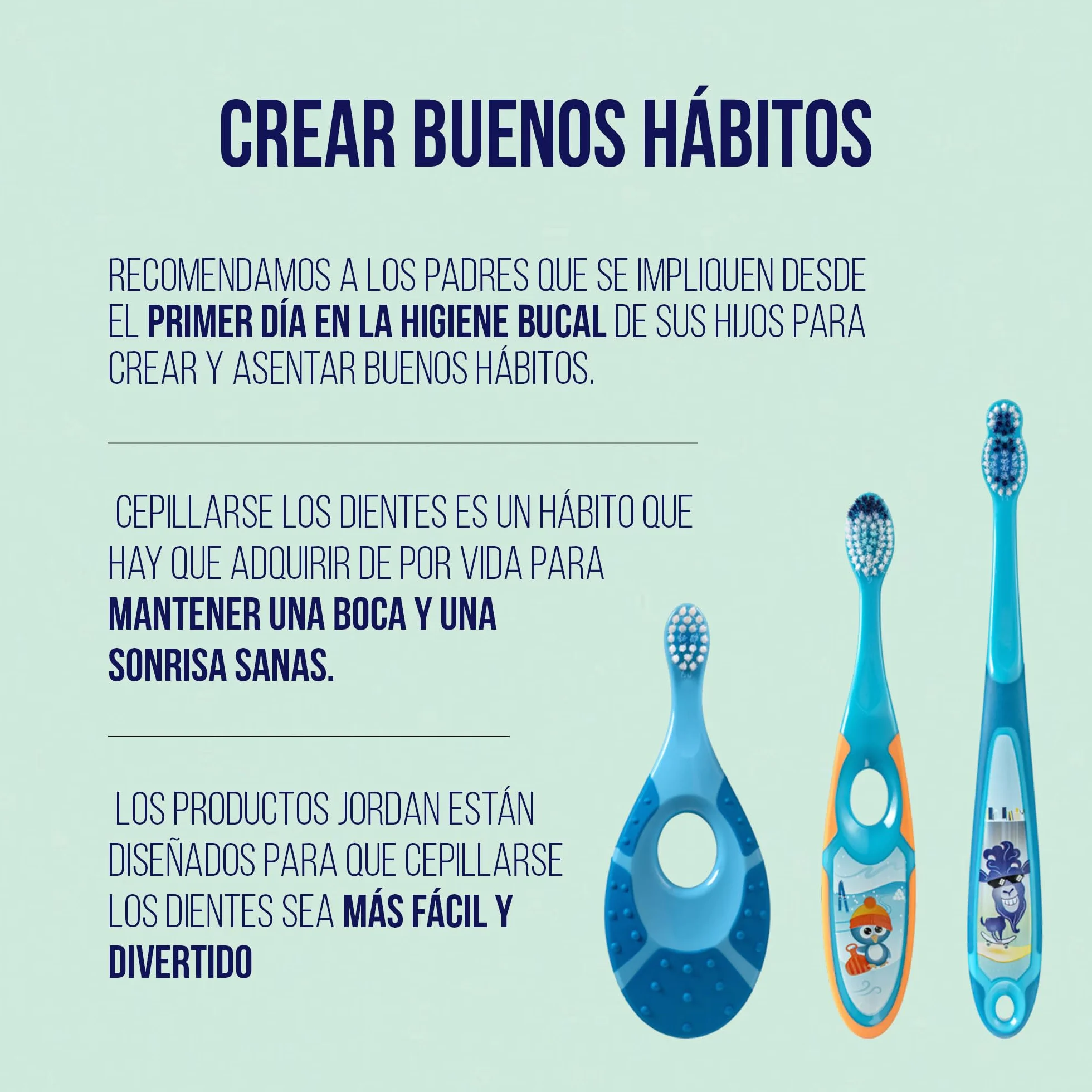 Jordan Cepillo de dientes para bebé 0-2 años Original cerdas extra suaves Pack 2 Unidades Multicolor