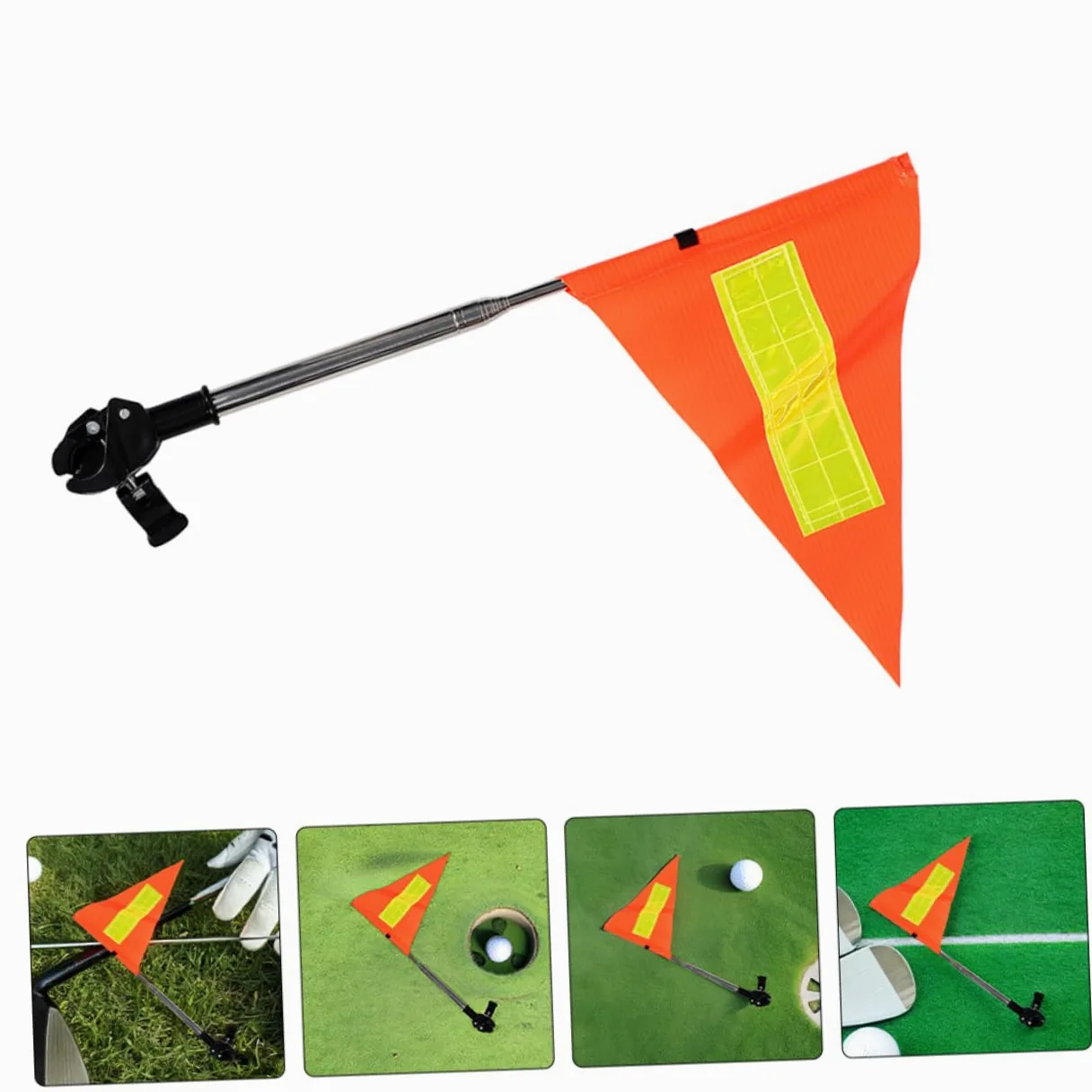 Anneome 2piezas Bandera De Seguridad Reflectante para Cochecitos Carritos De Golf y Sillas De Ruedas Unidades con Telescópico para Exterior y Alta Visibilidad