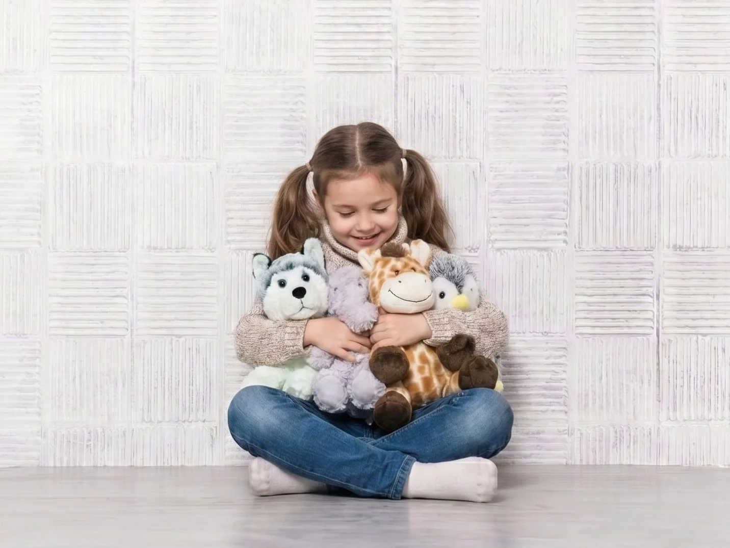 Peluches Térmicos 23 cm - Peluche Semillas Microondas - Jirafa de Peluche para Aliviar Cólicos Bebés