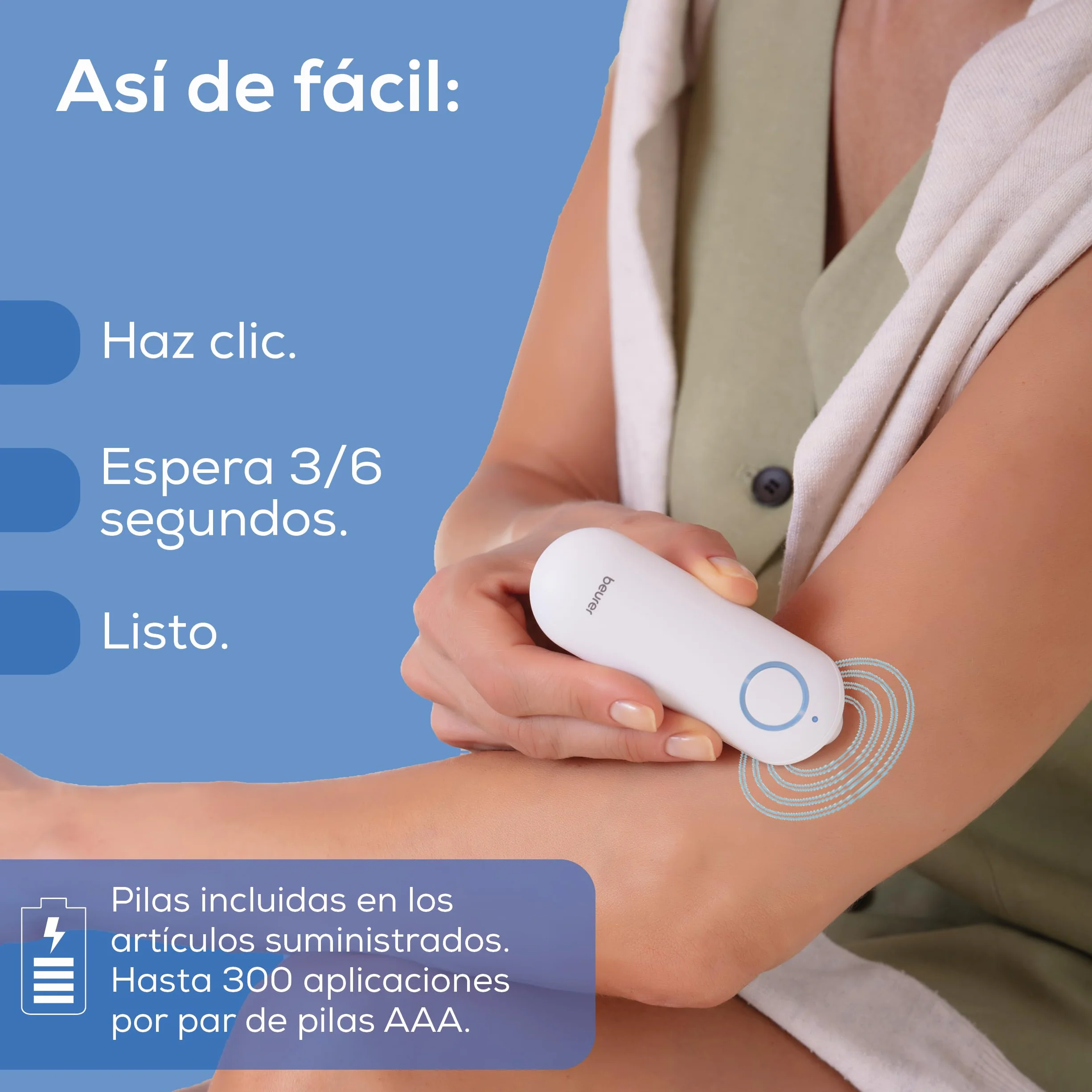 Beurer BiteX Original BR 60 Dispositivo para picaduras de insectos, bolígrafo térmico eléctrico