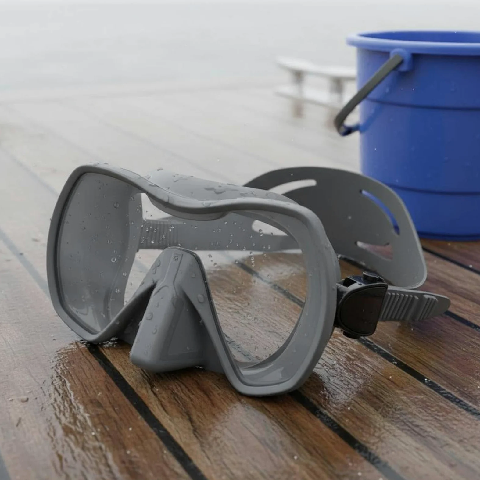 TISHITA Gafas de Natación Máscara de Buceo Visor Panorámico Snorkel Cristal Templado Silicona Flexible Sello Confortable Clara y