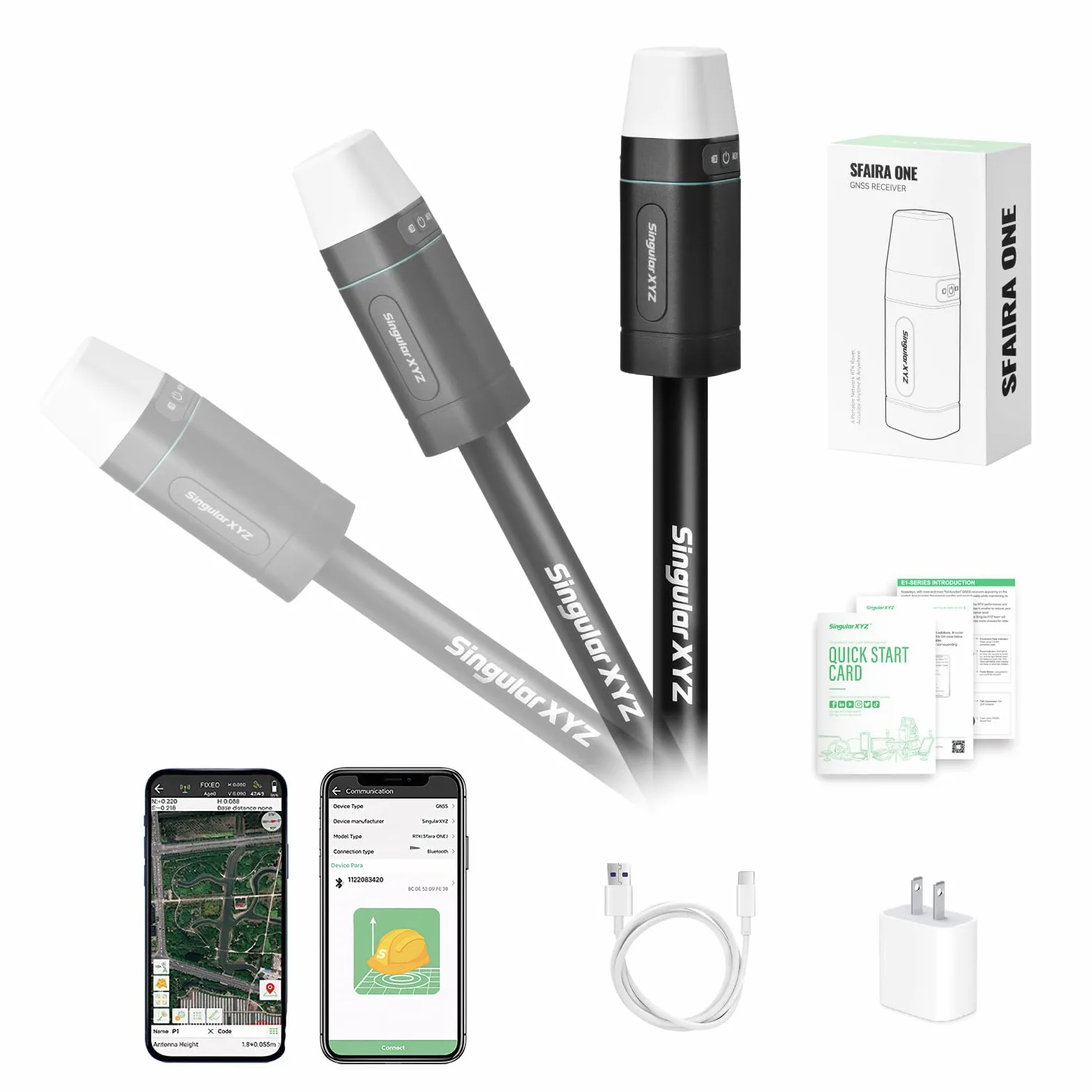 RTK GNSS Equipo de Investigación Inclinado 60 ° en IMU, Rover Handheld GPS para Topografía y GIS, Ideal para Minería