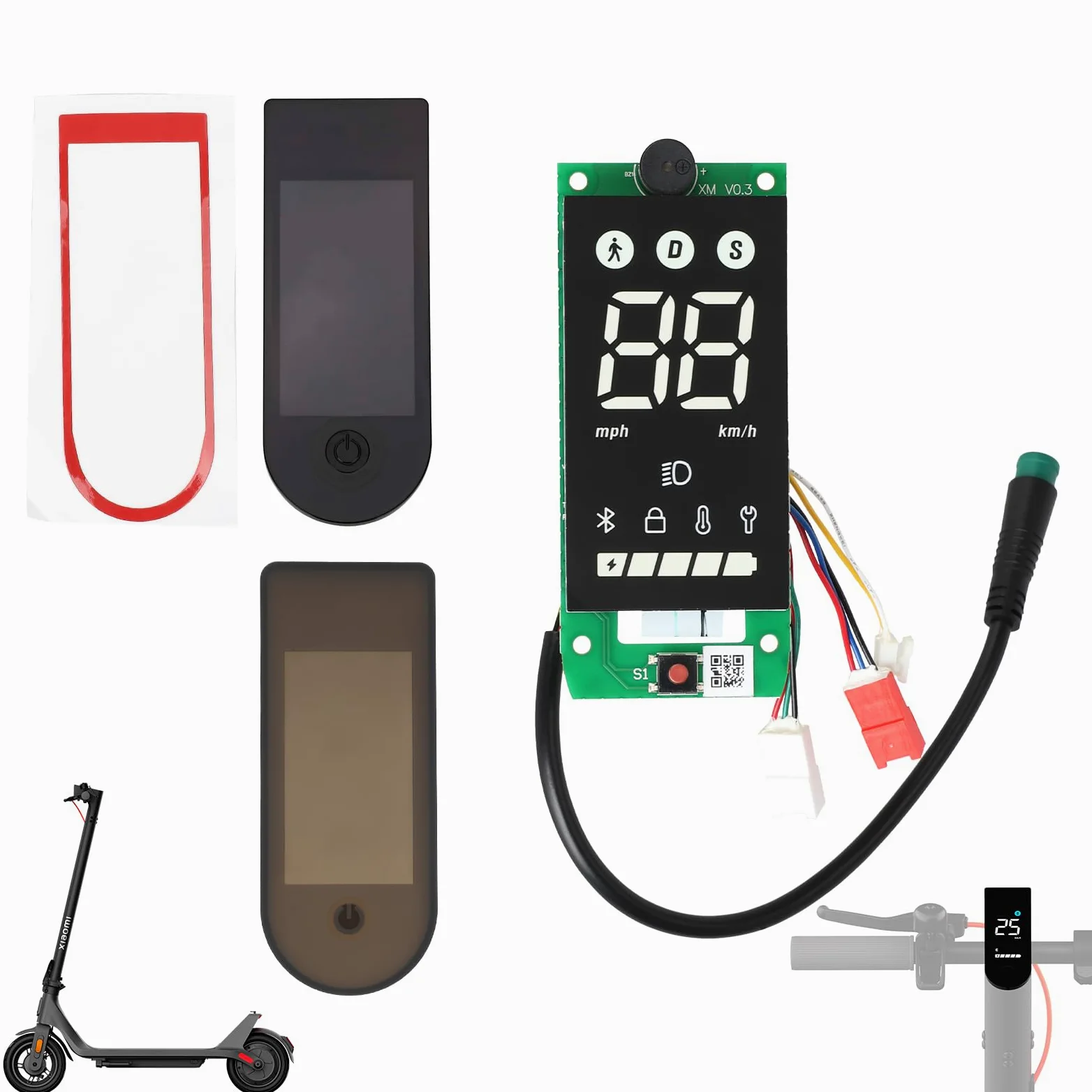 ulip Dashboard - Placa LED para Xiaomi 4 Lite 2nd Gen Elektroroller
