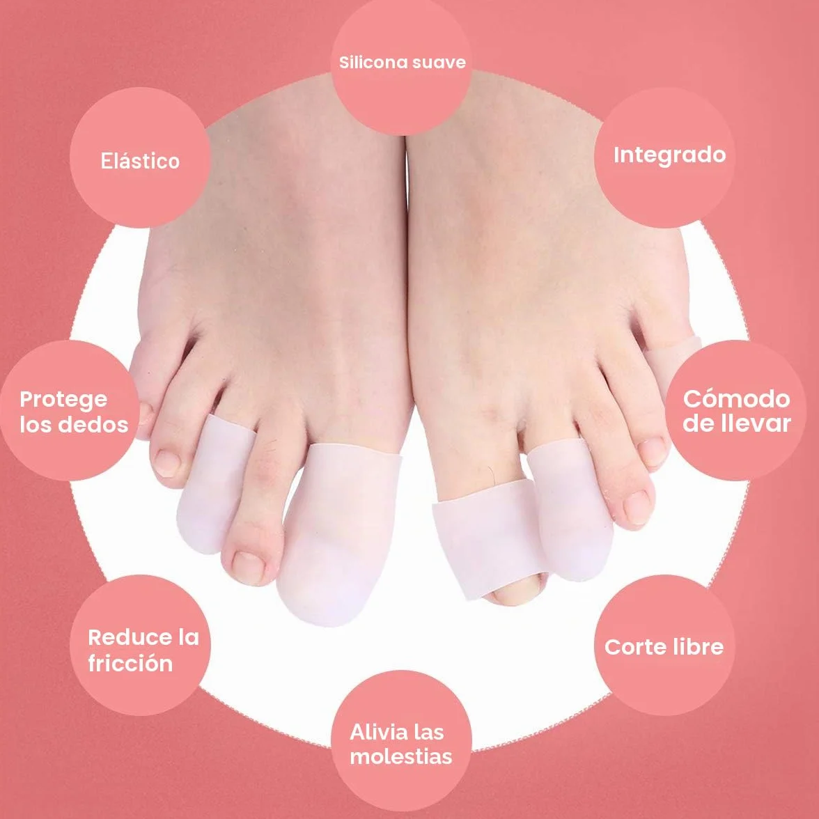 Punteras de gel de silicona 20 unidades protectores para dedos amortiguar callos