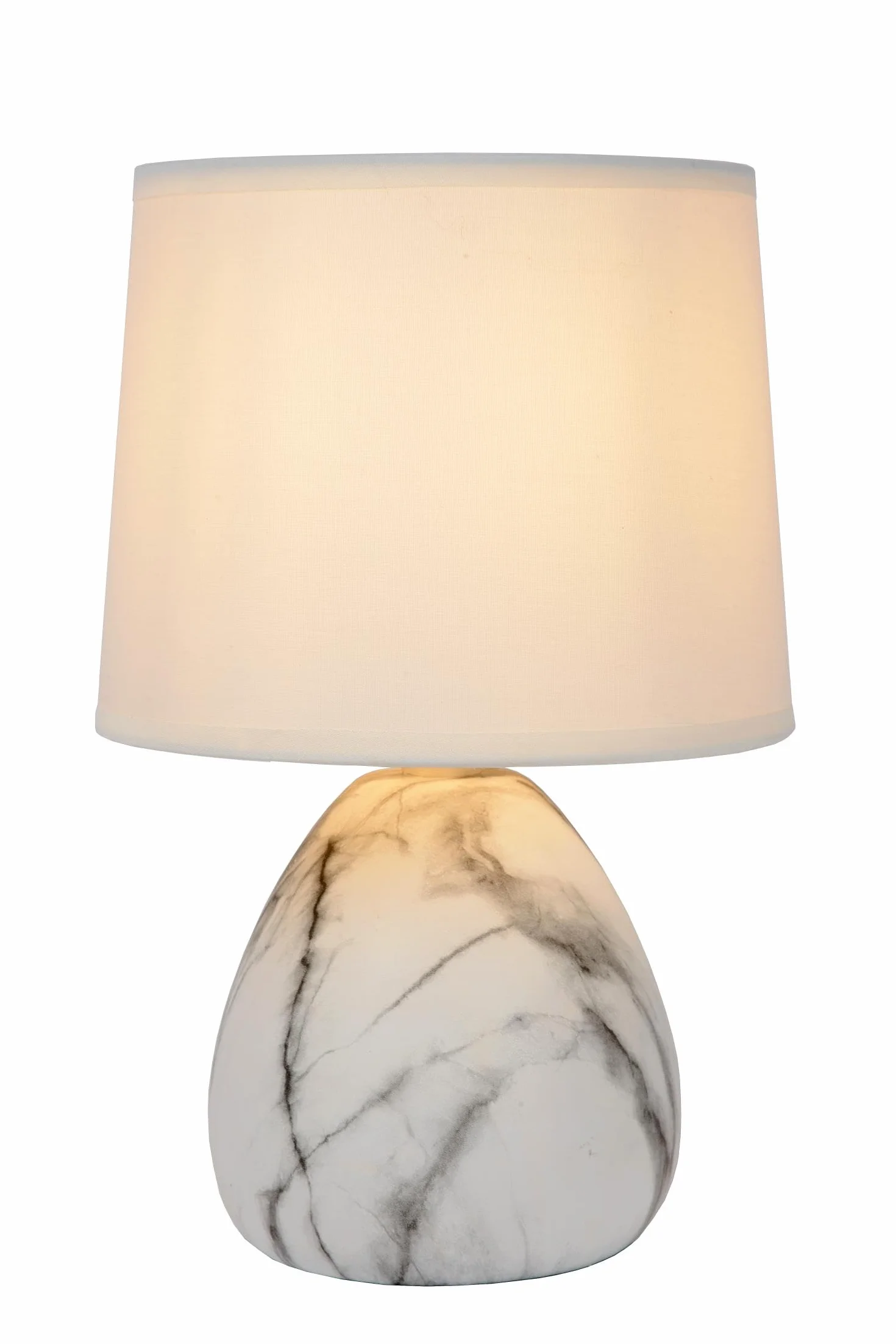 LUCIDE MARMO Lámpara de mesa Ø 16 cm 1xE14 Blanco