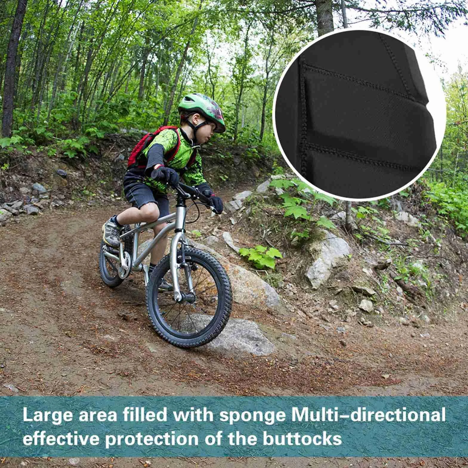 Padres de protección de Cadera para niños Pantalones Cortos y Nalgas de Seguridad para Patinaje de Hielo Tela Estirable Transpirable, Cremallera fácil, Relleno de Espuma