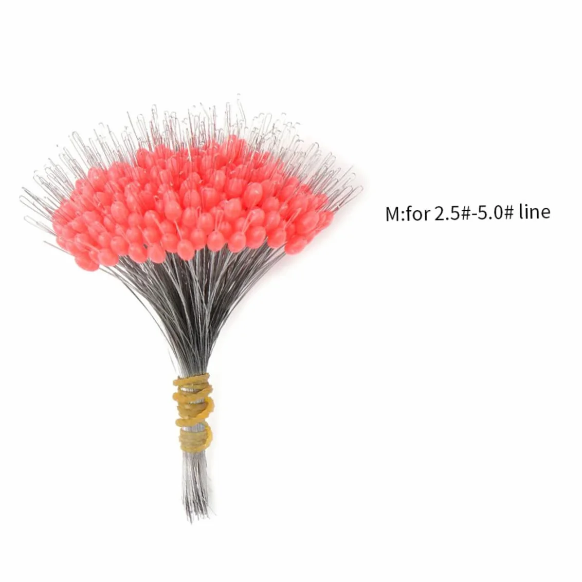 Jorzer Tope de Goma de Flotador Táquero de Pesca Silicona Pesca de Goma Bobber Tope de Frijoles Flotador Accesorios de la línea de Pescado para 2.5# -5.0# Línea 300pcs