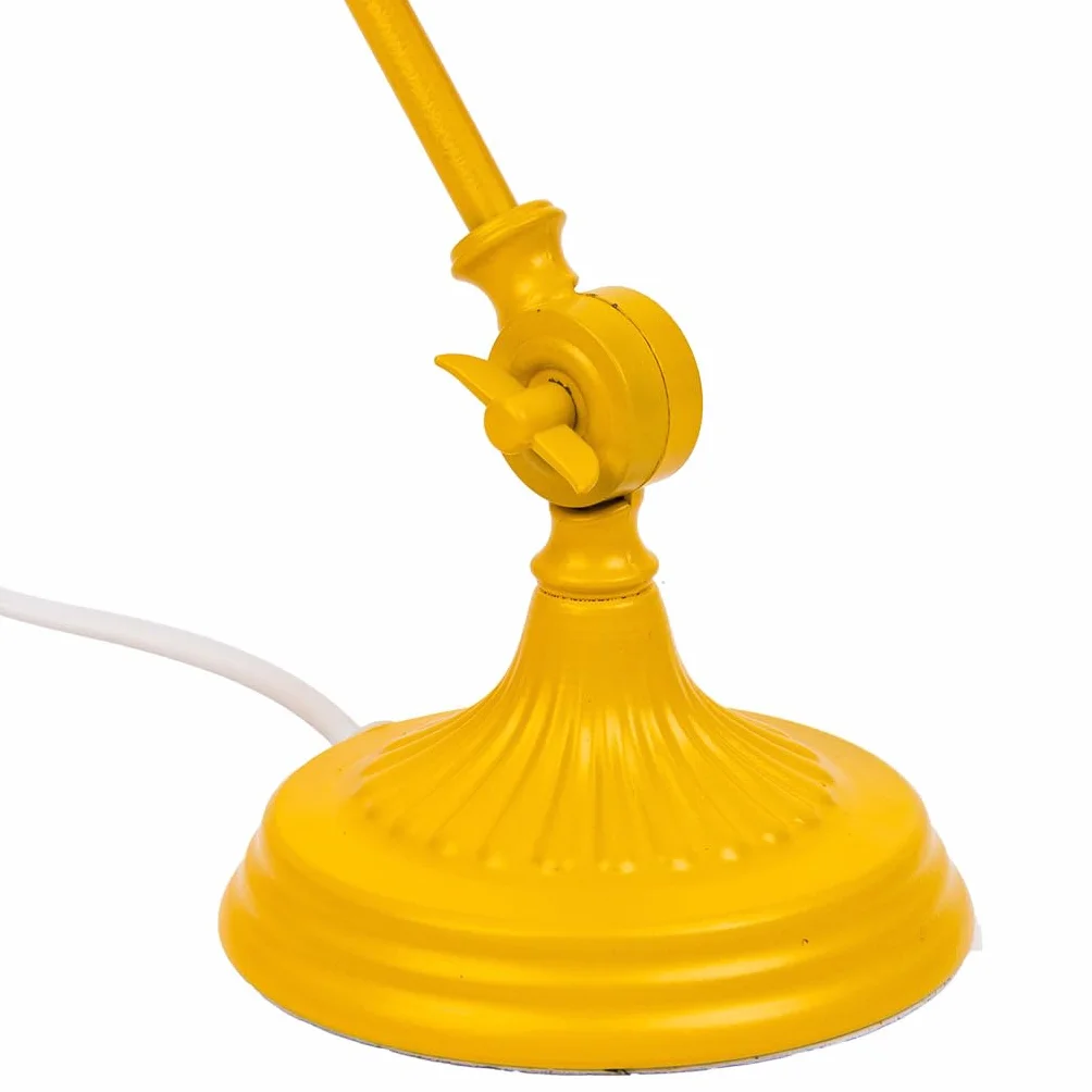 WANDERLUST DECO Lámpara flexo de mesa de metal amarillo