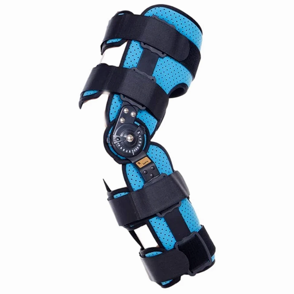Rodilleras Ortopedicas, Soporte de Articulación de Rodilla Ortesis de Rodilla Regulable con Bisagras para ACL/PCL/Menisco/Ligamento/Lesiones Deportivas, Large