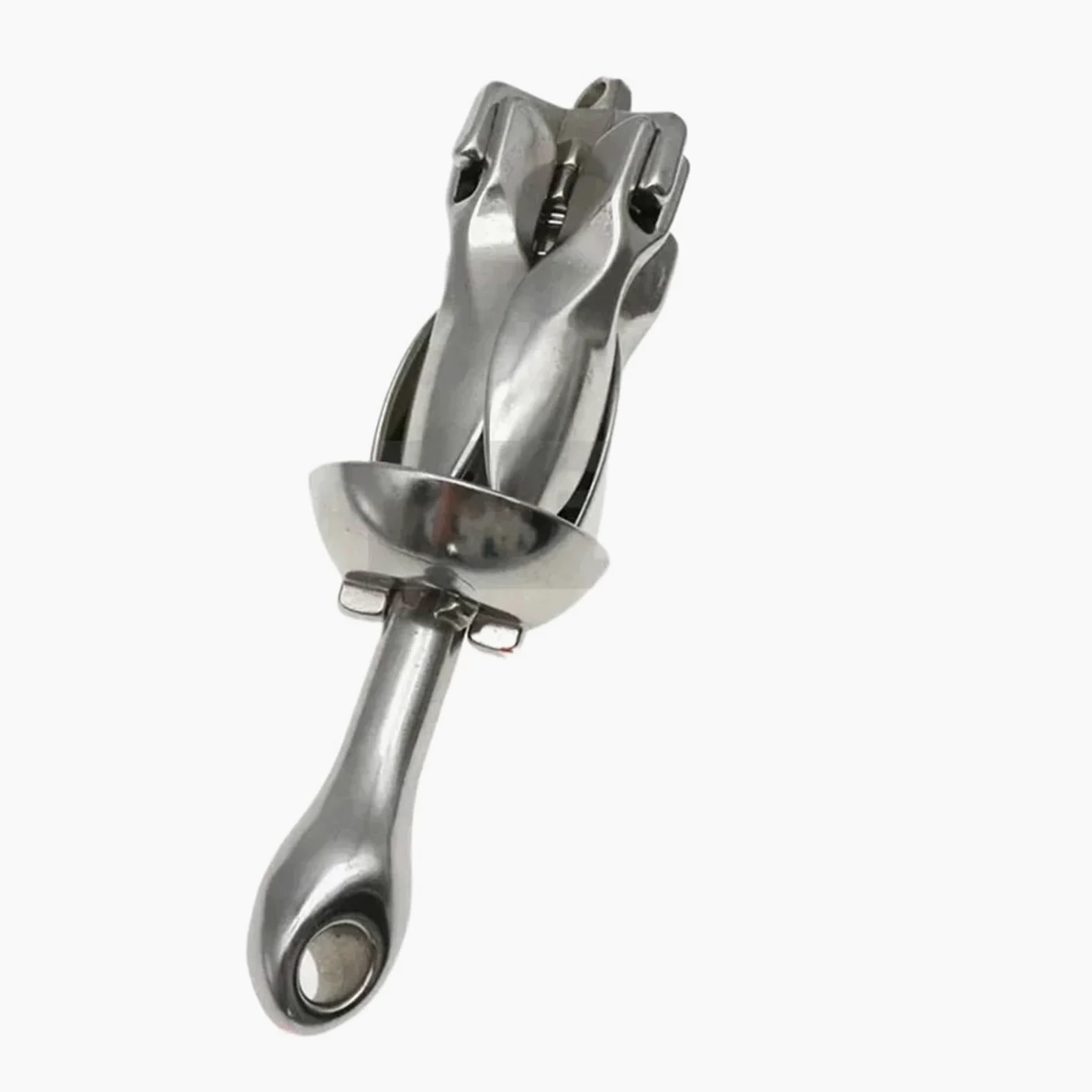 Ancla de atraque plegable for embarcaciones de 1,5 kg/0,7 kg,para lanchas rápidas, botes inflables(1.5kg Silver)