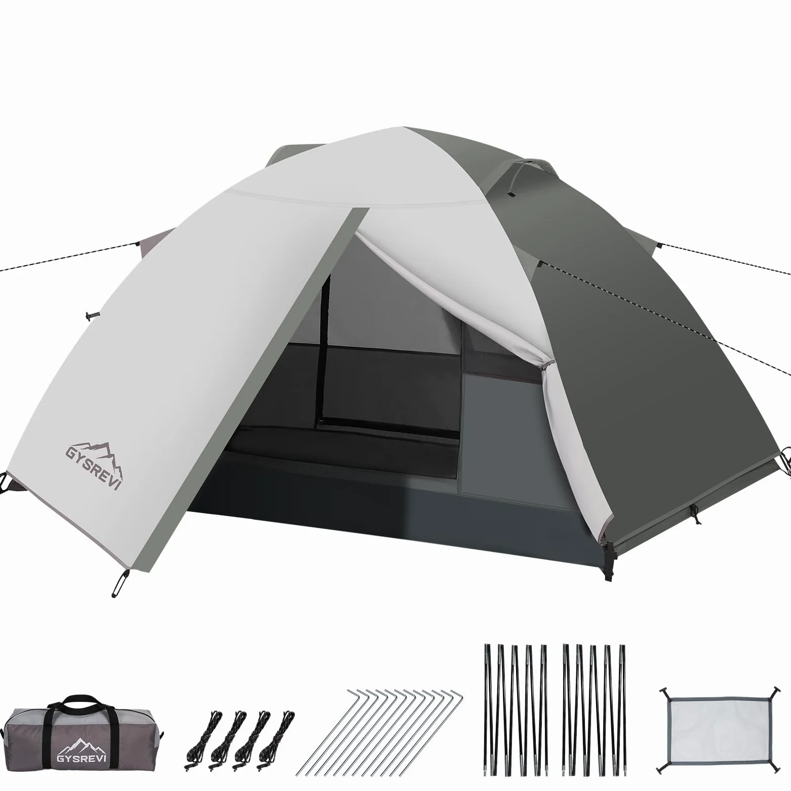 Tienda de Campaña Impermeable 2-3 Personas Doble Capa Portátil Ultraligera