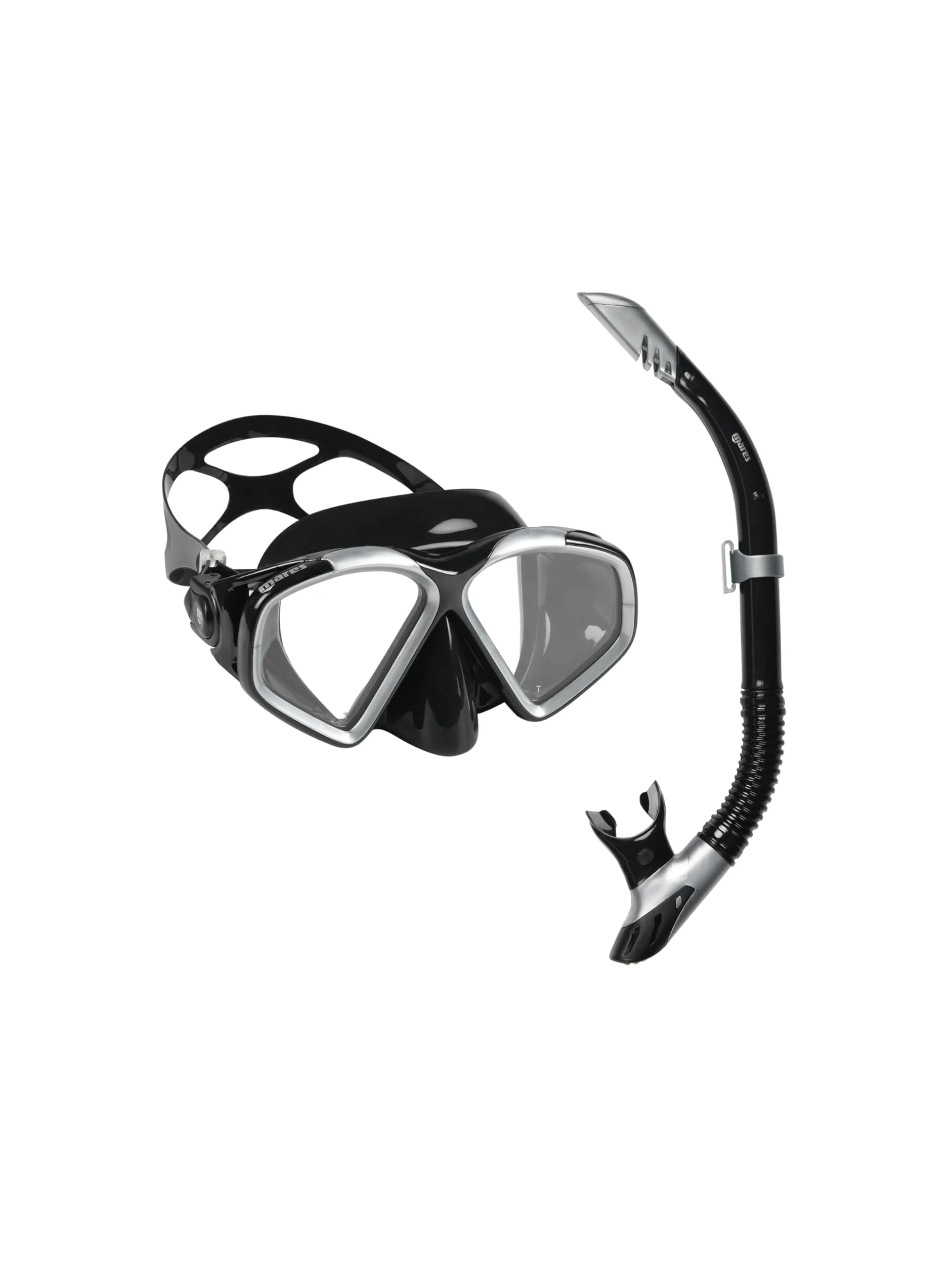 Mares Combo Cozumel Splash - Kit de máscara de Tubo para Adultos, Vidrio Templado, Snorkel semiDry, válvula de Purga