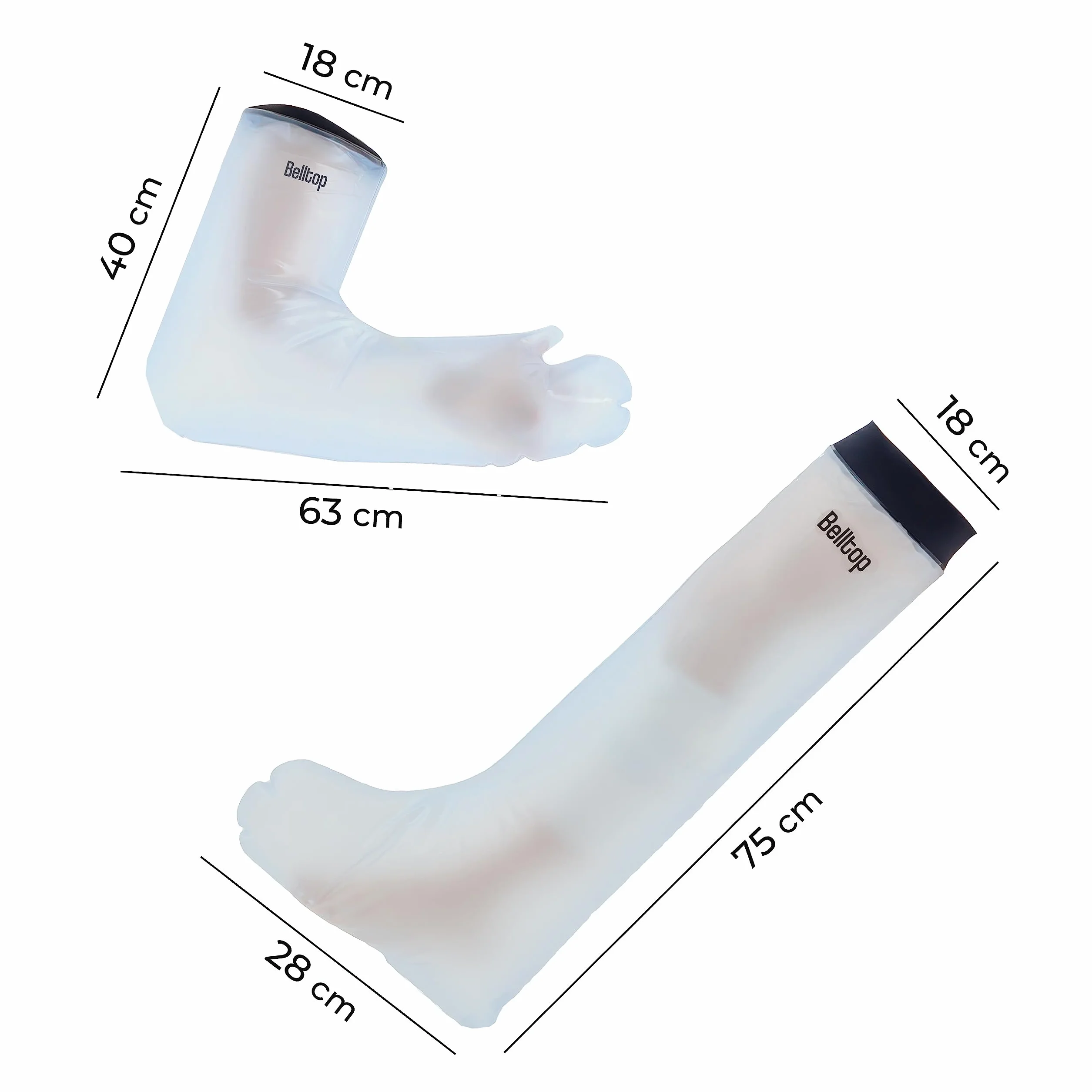 Funda impermeable escayola pierna adulto silicona protector estanco ducha piscina