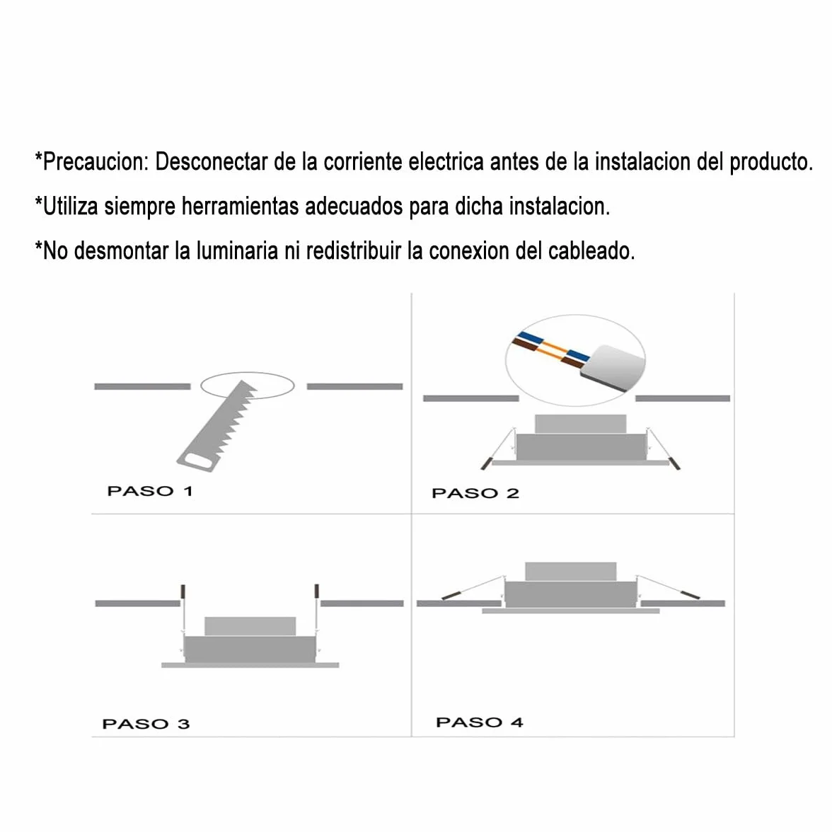 MUNDDY PACK DE 2 Downlight LED Panel Empotrable Redondo 6W 3000K Blanco Cálido Marco Blanco Driver Incluido