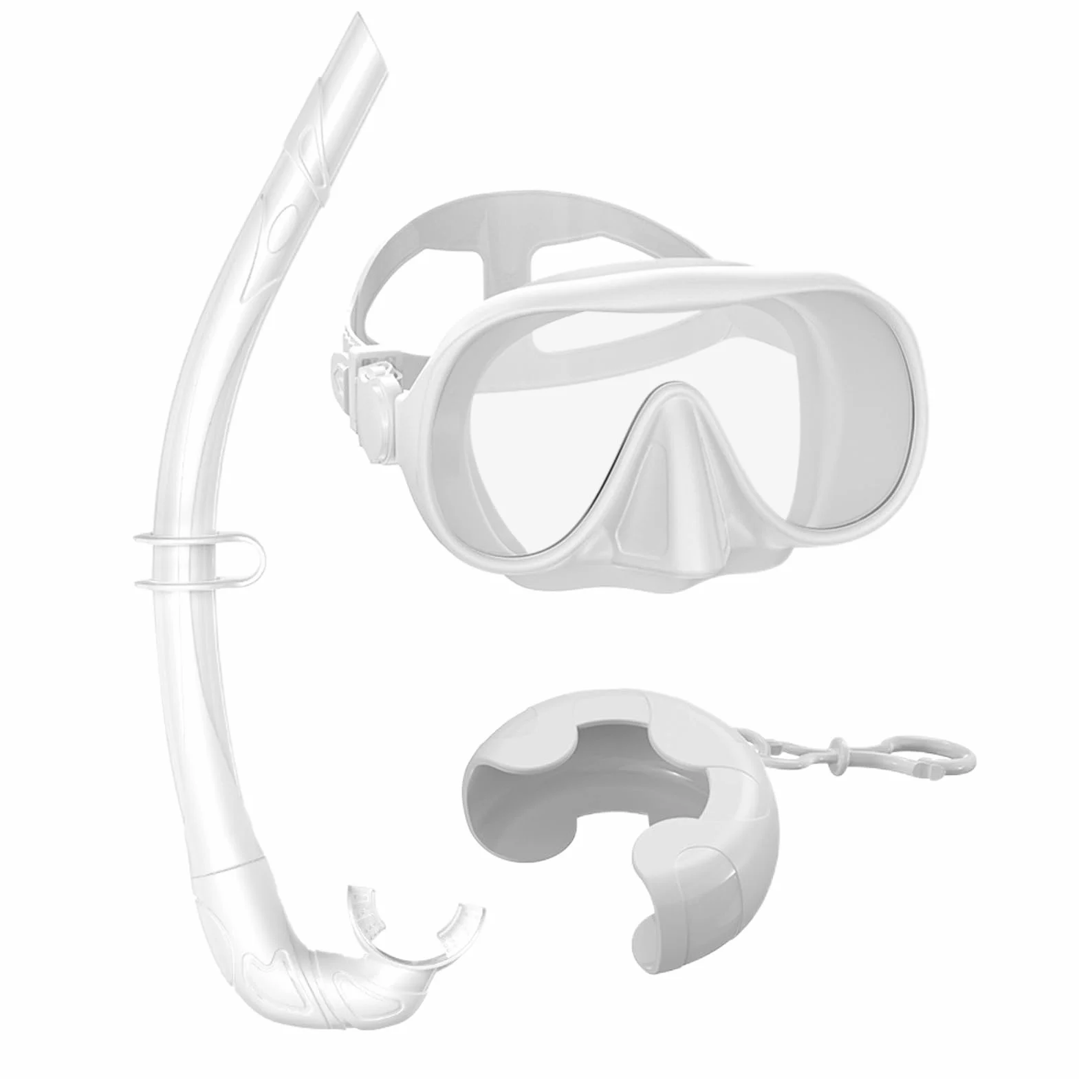 Conjunto de Tuba para Adultos Máscara Gran Angular Antiniebla | Con caja de almacenamiento y correa ajustable, plegable para el aprendizaje de natación, viajes isleños, deportes