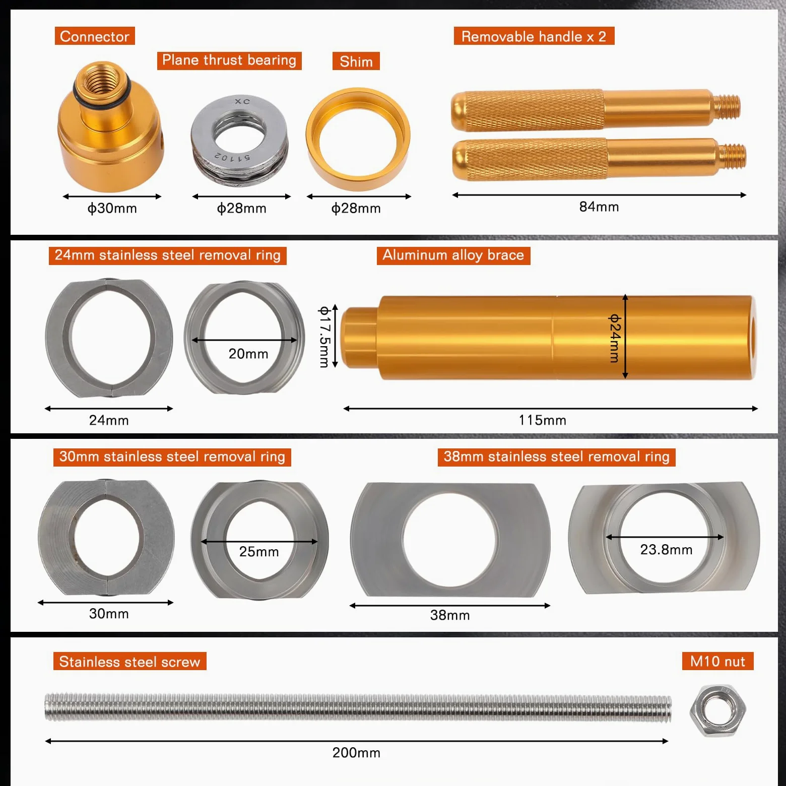 Kit de herramientas de instalación y extracción del pedalier de bicicleta