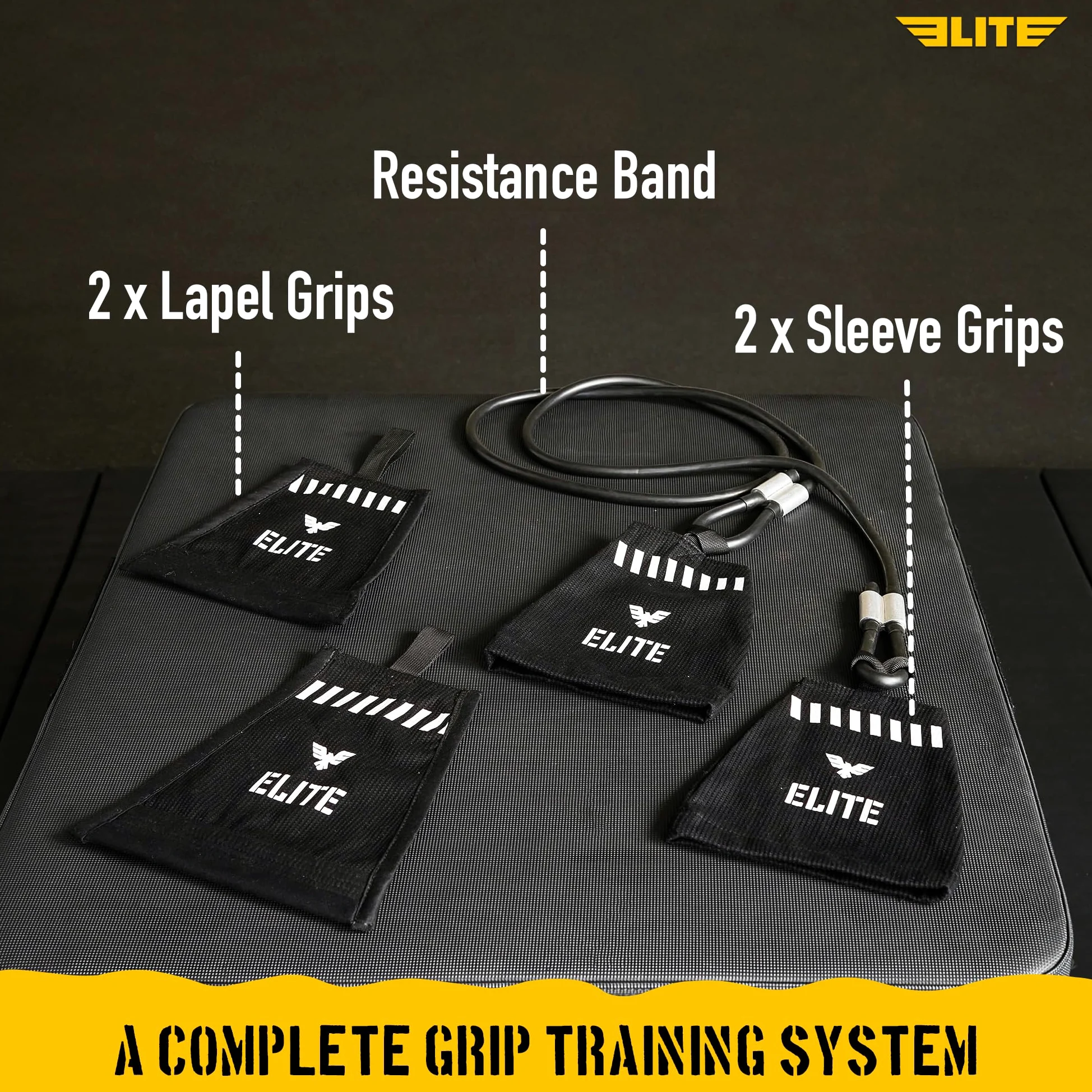 Elite Sports Jiu Jitsu Grip Trainer Simulate Gi - Entrenador de fuerza de agarre para BJJ MMA Judo y entrenamiento de agarre
