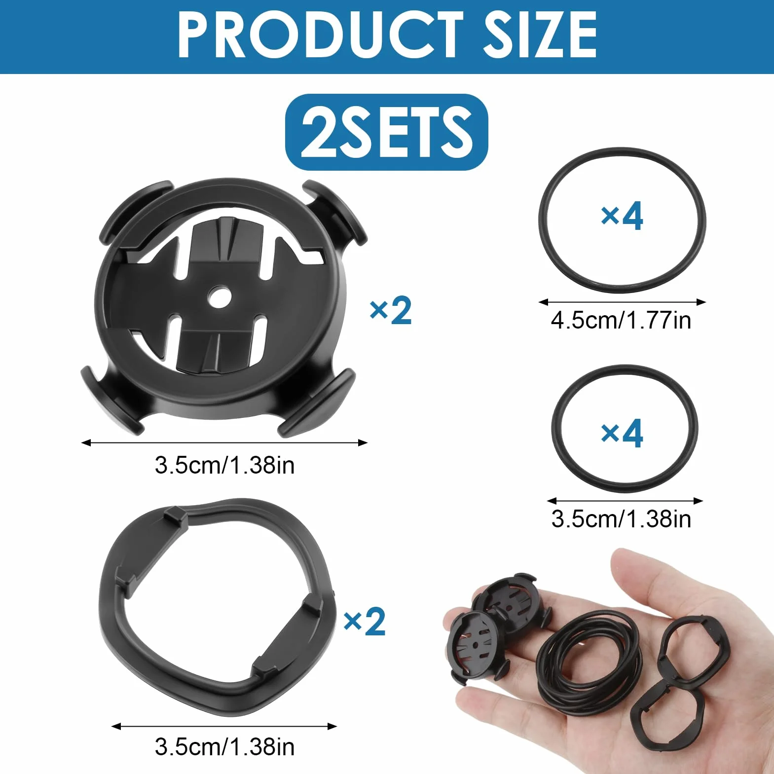 Soporte para bicicleta de cuarto de vuelta compatible con Garmin | Bryton | XOSS | iGPSPORT | Ordenador GPS Bicicleta para Garmin Edge 130 200 500 510 520 530 iGPSPORT iGS50