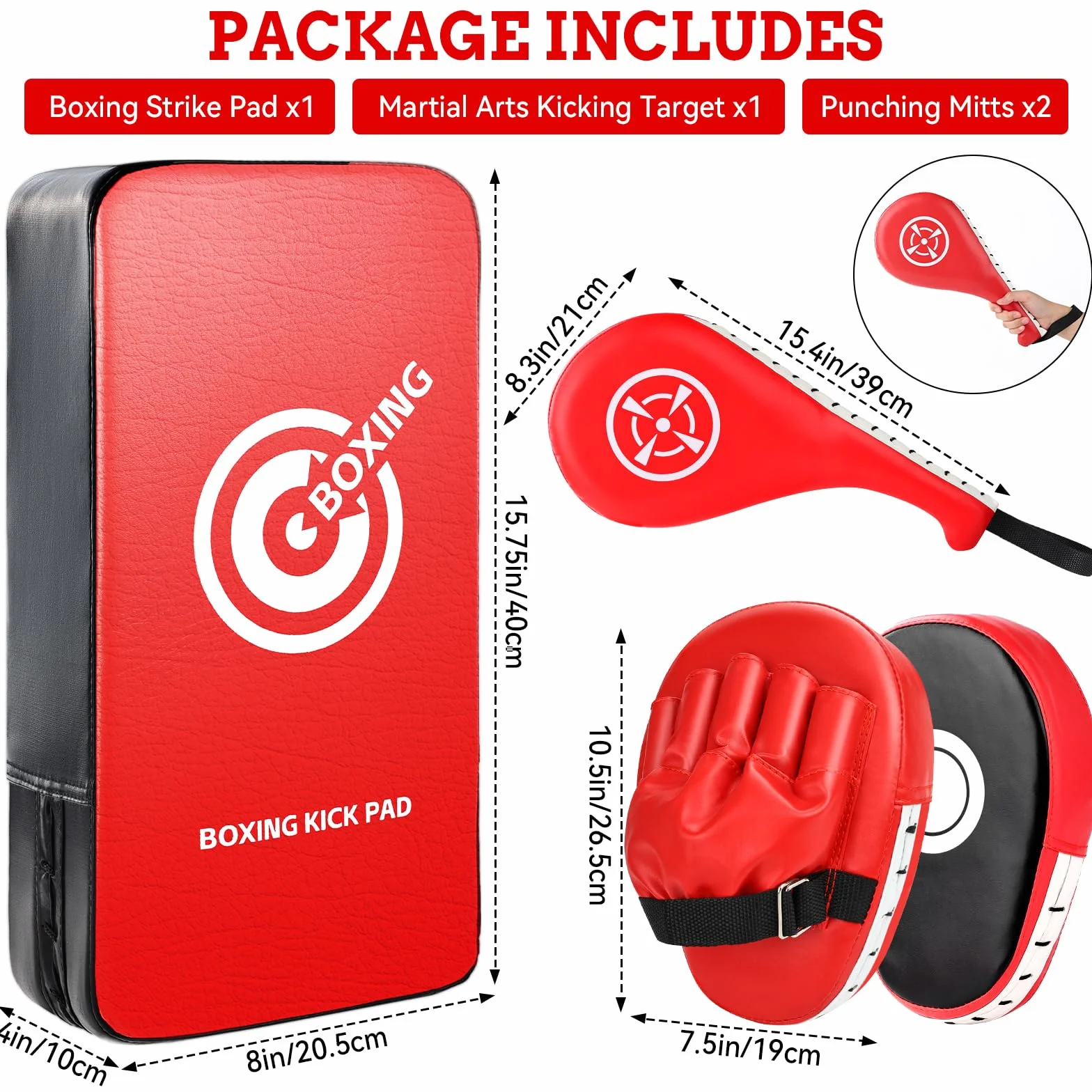 Set de Kick Pads para Niños – Kick Pad de Taekwondo, Manopla Curva & Doble Paddle de Patada para Artes Marciales
