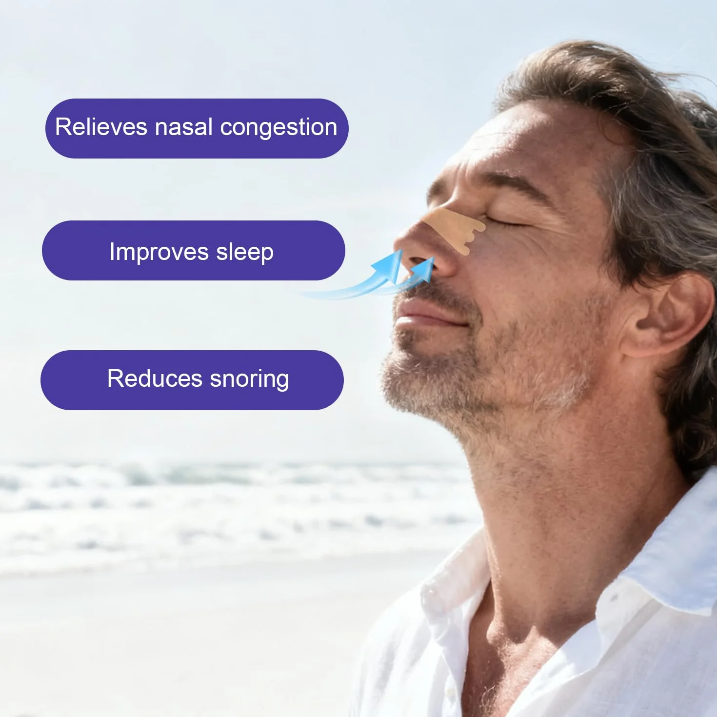 Tiras Nasales Antironquidos, 120 Pcs Nasal Strips Parches para Evitar Ronquidos y Mejor Respiración
