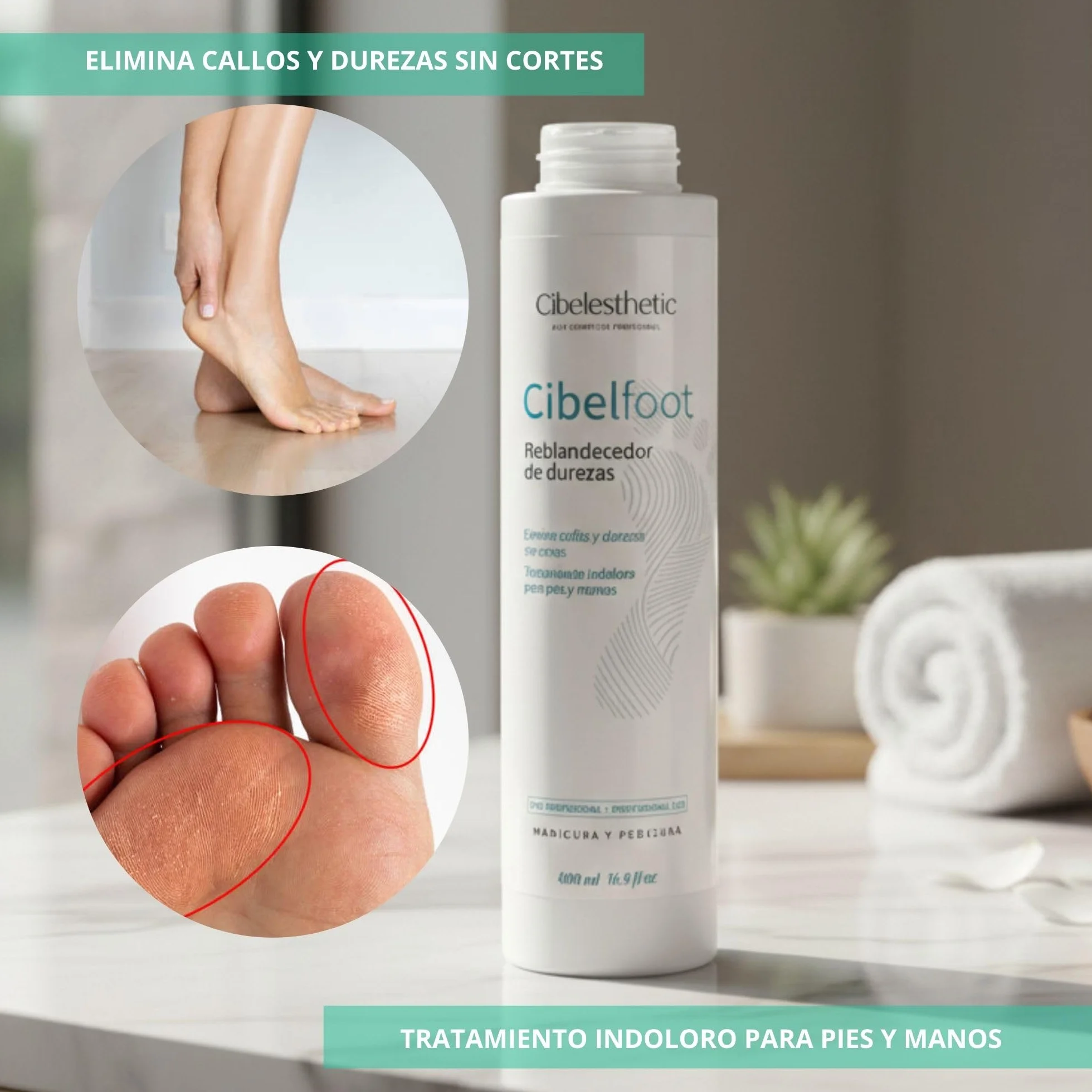 Cibelesthetic Cibelfoot Reblandecedor de Durezas y Callos 250ml Fórmula Profesional