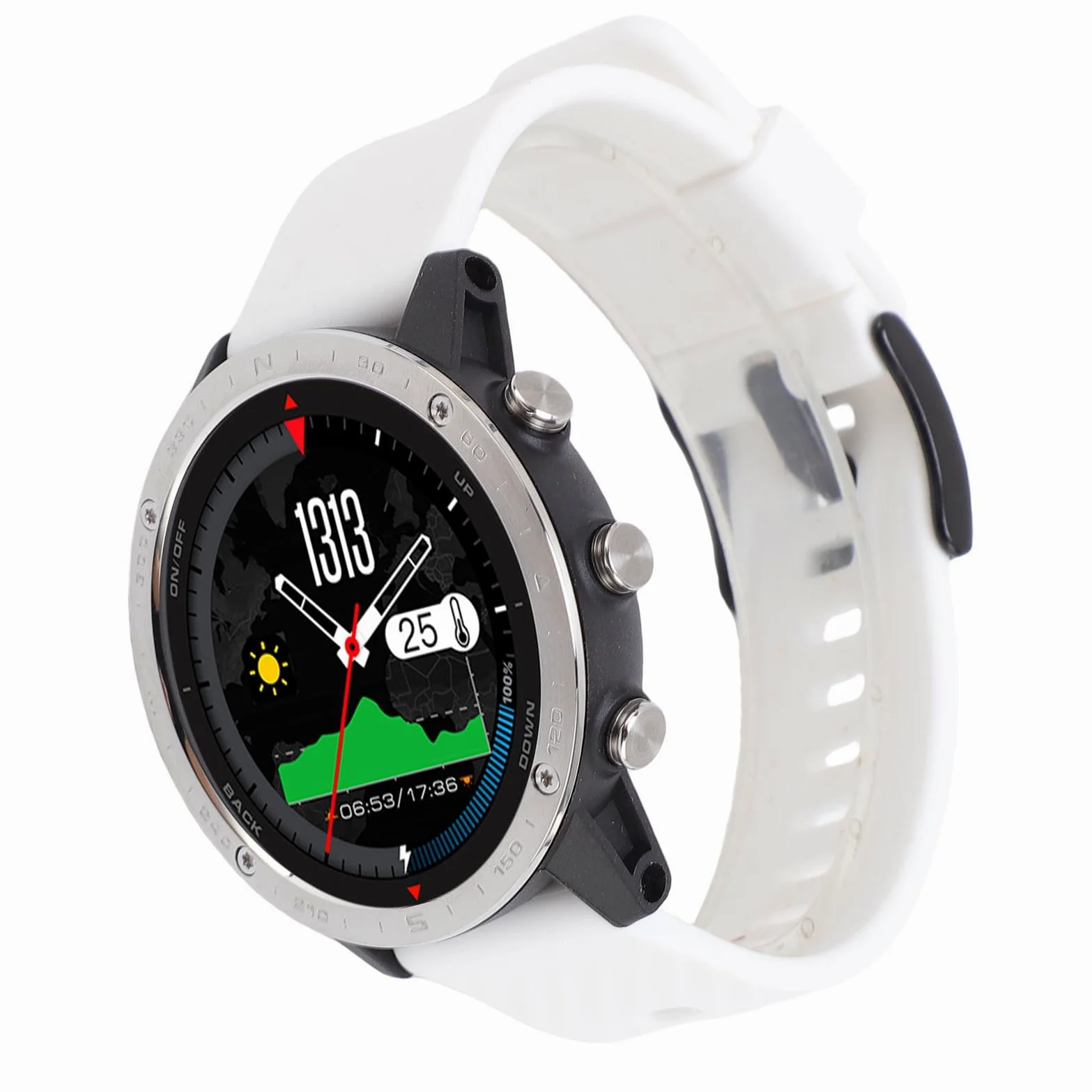 Reloj Inteligente de Buceo 50M |Rastreador de Ejercicios con Barómetro con Sensor de Profundidad, Pantalla de 1,3 Pulgadas para Nadar, Correr, Hombres y Mujeres Al Aire (White)