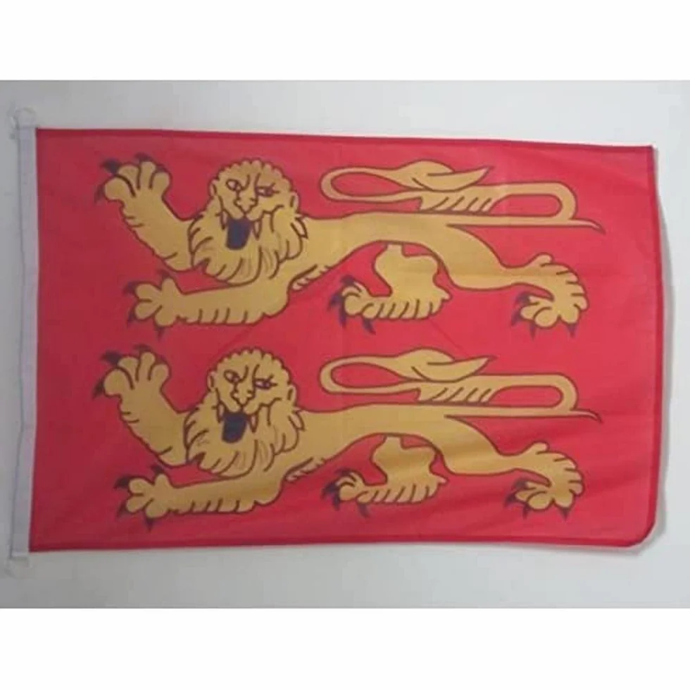 AZ FLAG Bandera de Baja NORMANDÍA 90x60cm Uso Exterior - Bandera DE Basse-Normandie - Francia 60 x 90 cm Anillos