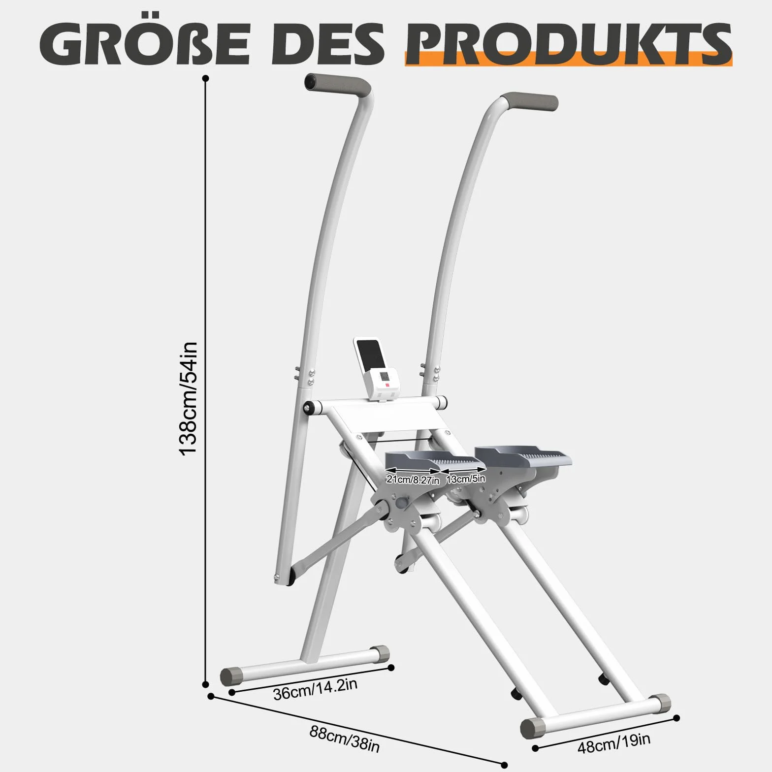 Stepper Vertical Plegable,CEIEVER Máquina de Escalada para Gimnasio en Casa Máquina de Cardio Stepper para el Hogar con Monitor LCD,para Hombres y Mujeres