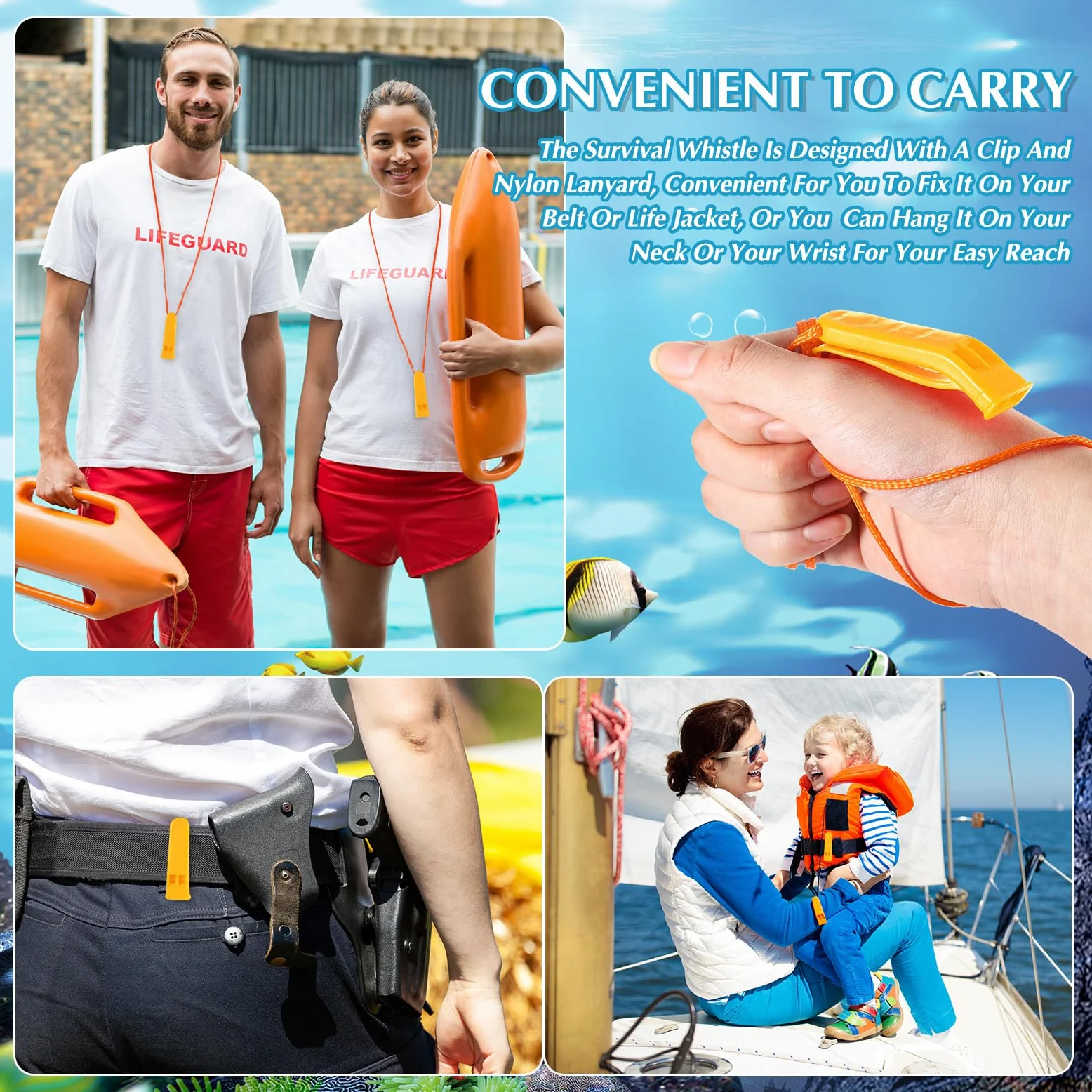 100 silbatos de emergencia con cordón de seguridad, silbato de supervivencia, silbato fuerte para seguridad, camping, senderismo, barco, caza, supervivencia, señalización de rescate (amarillo)
