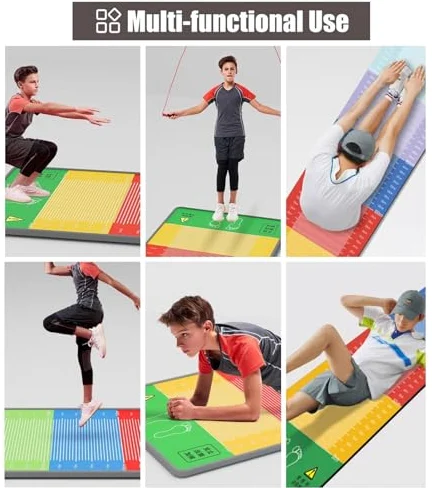 Alfombra de medición de salto largo, alfombra de cuerda de saltar portátil para una medición precisa de la distancia, ideal para el gimnasio en casa y el entrenamiento deportivo