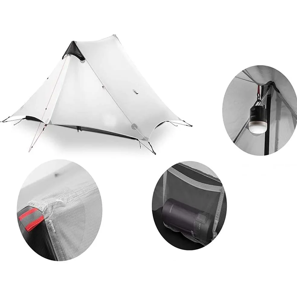 Tienda piramidal de Campamento Ultra Ligero Tienda Impermeable y sin Polvo a Prueba de Viento 2 Personas Familia Familia Viajes de Campamento Que habita Cuatro Estaciones Household faucets