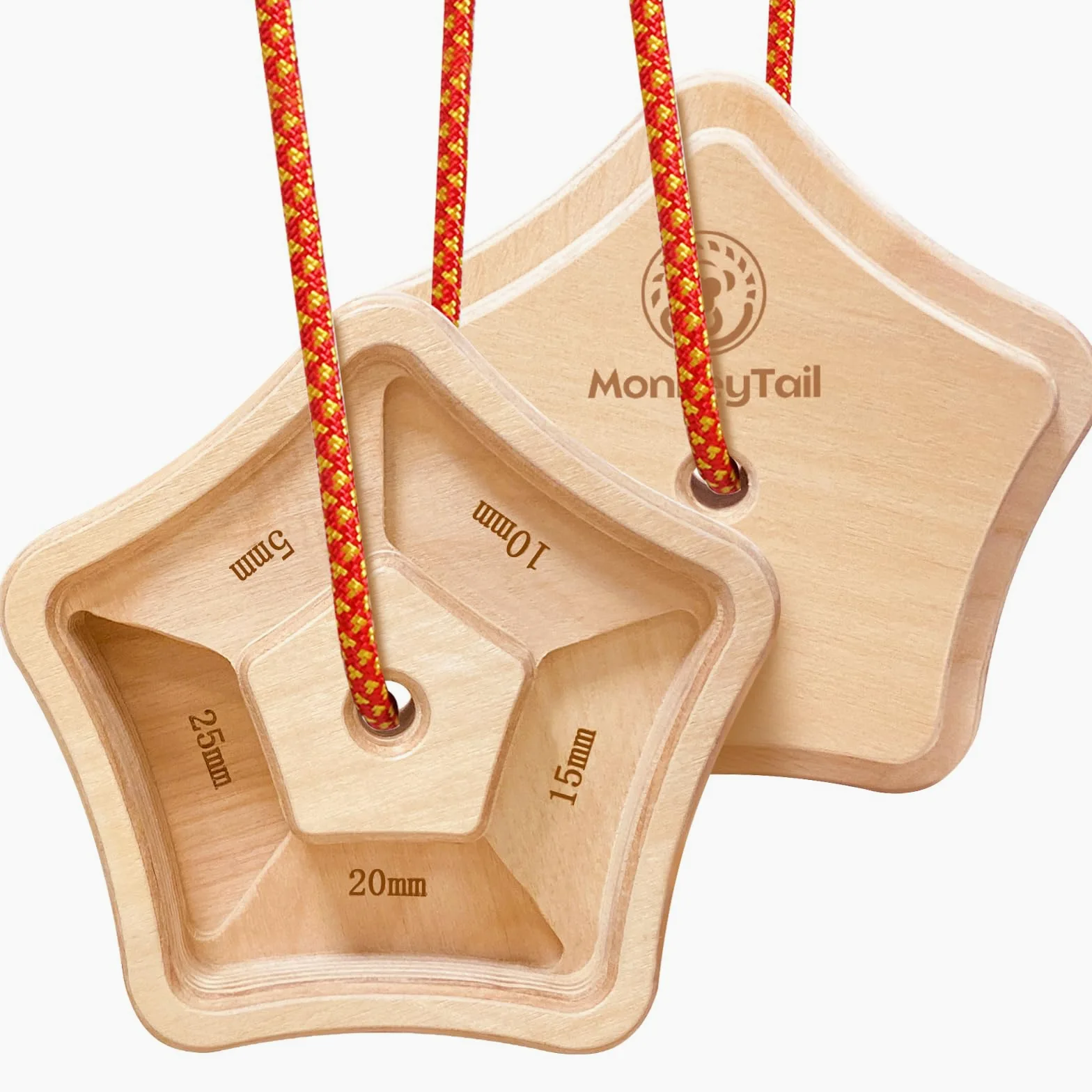 MonkeyTail Hangboard - Tabla de escalada para fortalecer el mango de escalada de madera para interiores y exteriores