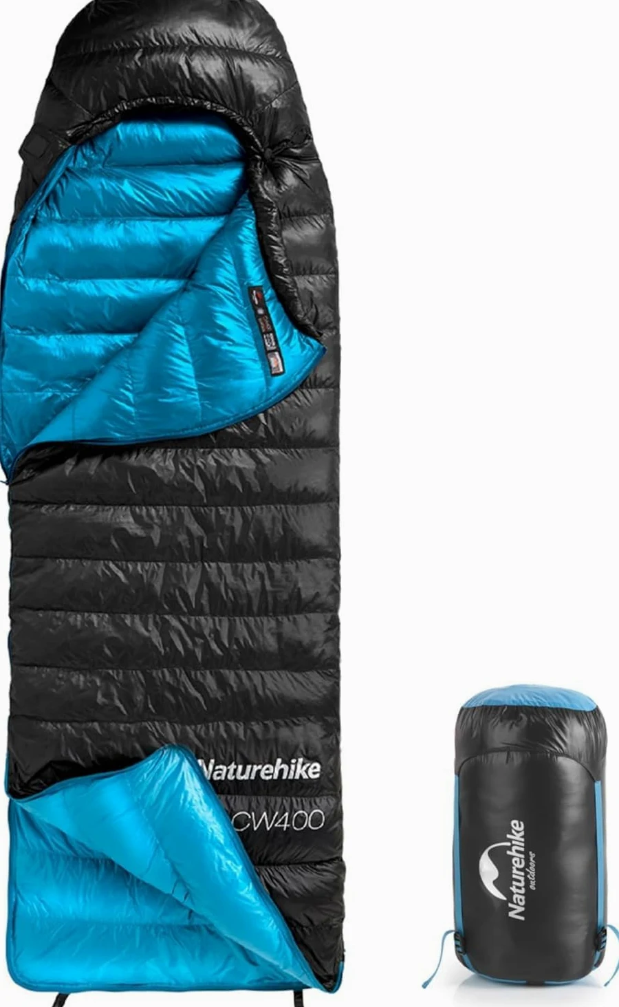 Naturehike Saco de Dormir Ultraligero de Plumón Saco de Dormir para Acampar para Adultos Potencia de Relleno de 650 FP -11 ℃ -6 ℃ con Saco de compresión Impermeable Adecuado para Senderismo/Camping