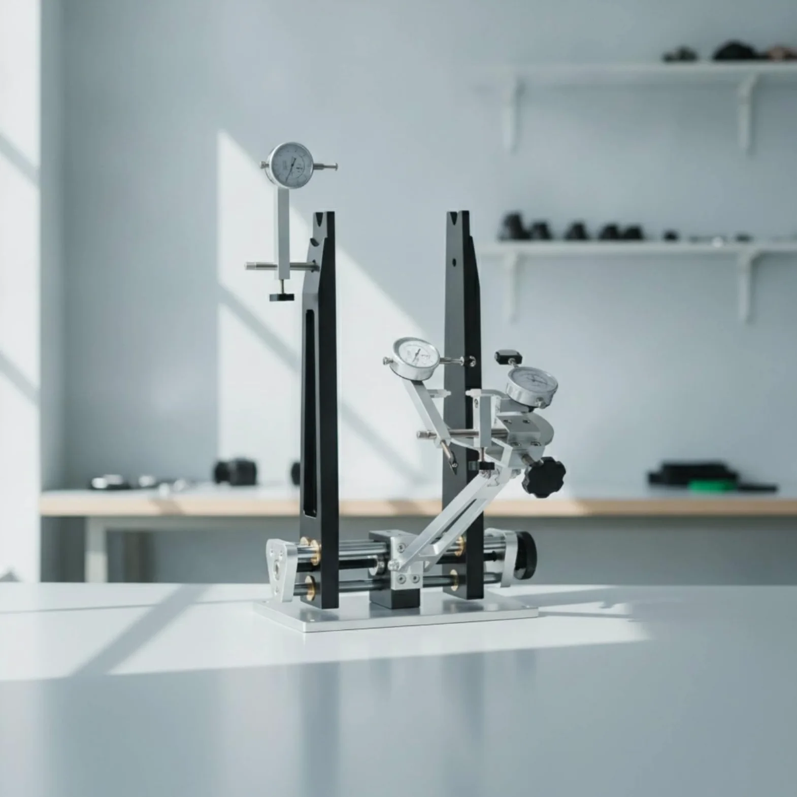 Soporte de Ruedas Soporte Alineación Ruedas Herramienta Ajuste Llave Radios con de Carátula y Base Estable de Aleación y Acero Compatible 16 a 29