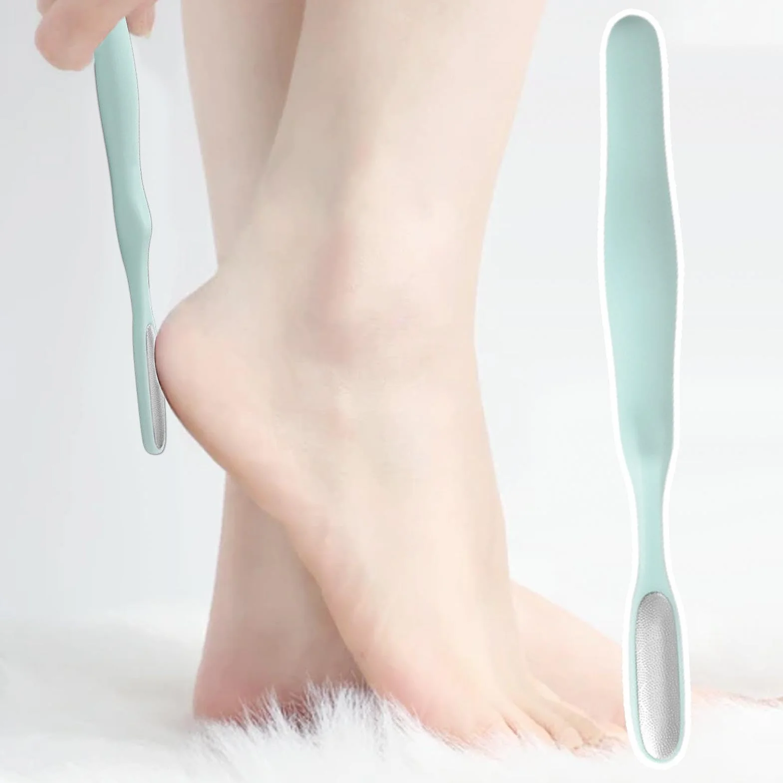 Cepillo de limpieza de acero inoxidable para eliminar callos y piel agrietada de los pies