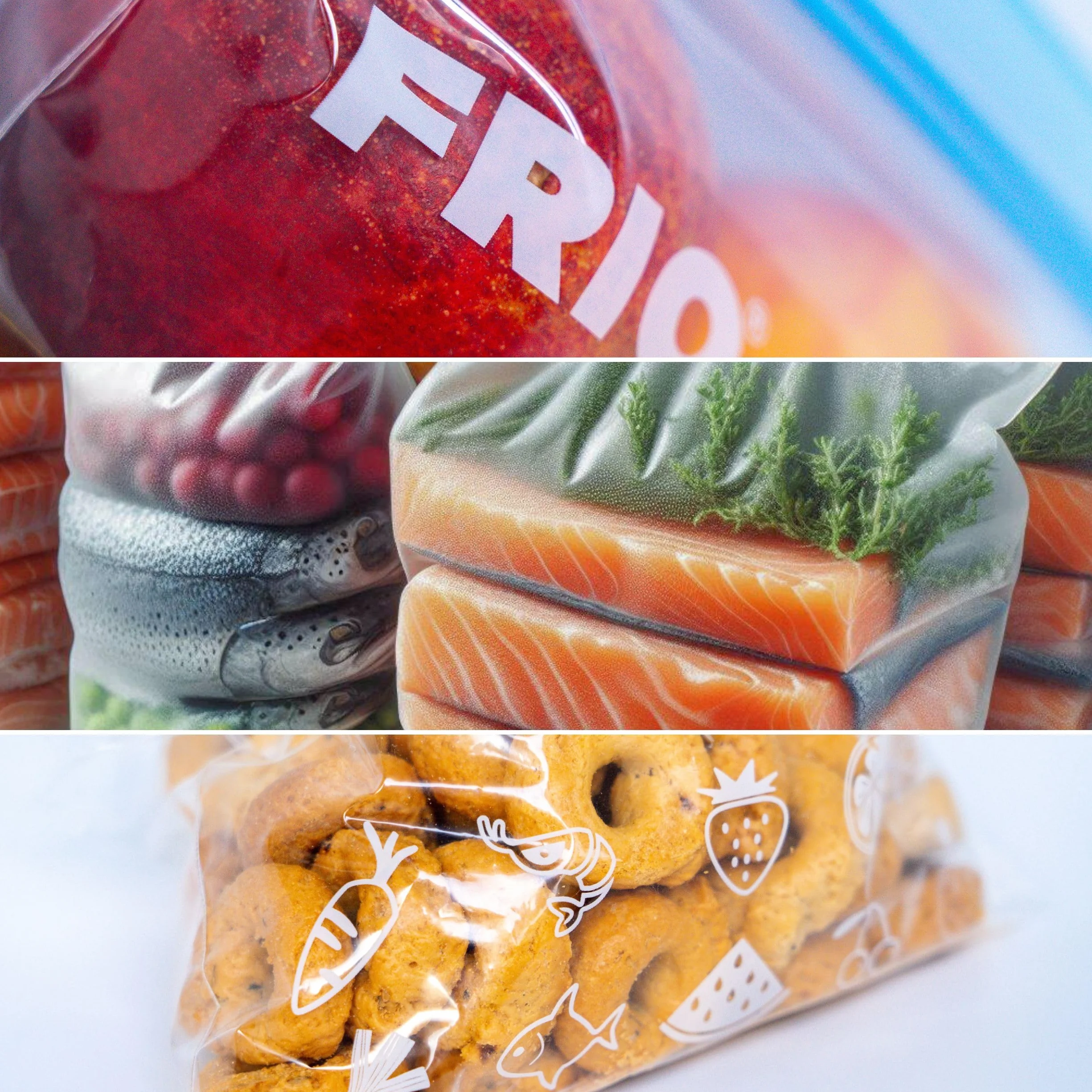 FRIO Bolsas Herméticas Reutilizables 1,5L 21x25 cm Base Expandible para Congelador Almacenamiento Alimentos