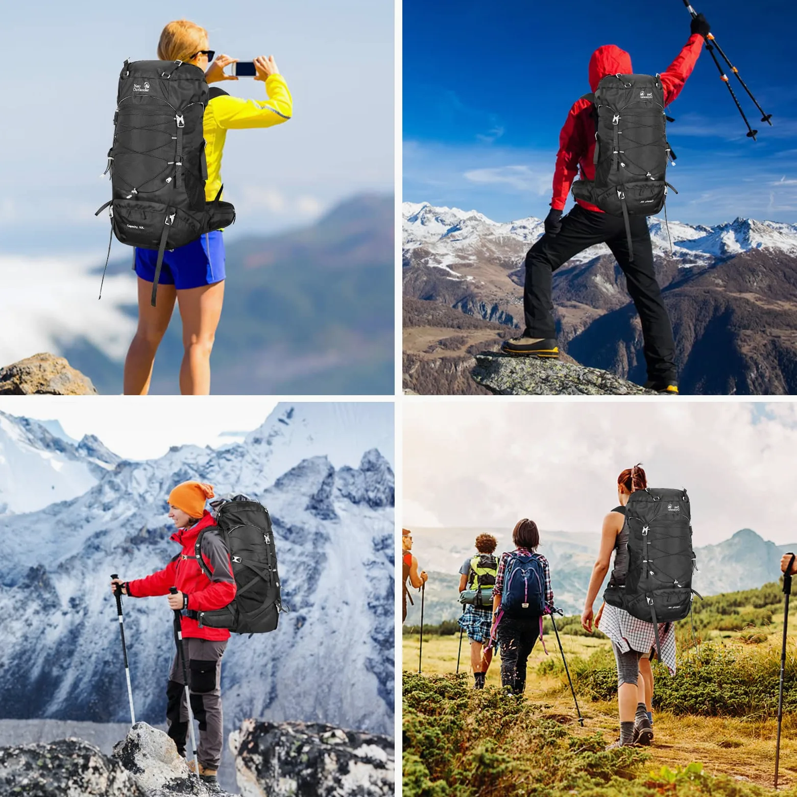 Lixada Mochila de Senderismo de 50L Mochila de Viaje para Acampar MontañIsmo Mochila para Deportes al Aire Libre Mochila Grandes para Hombre y Mujer Impermeable Mochila de Senderismo Mochila de Viaje