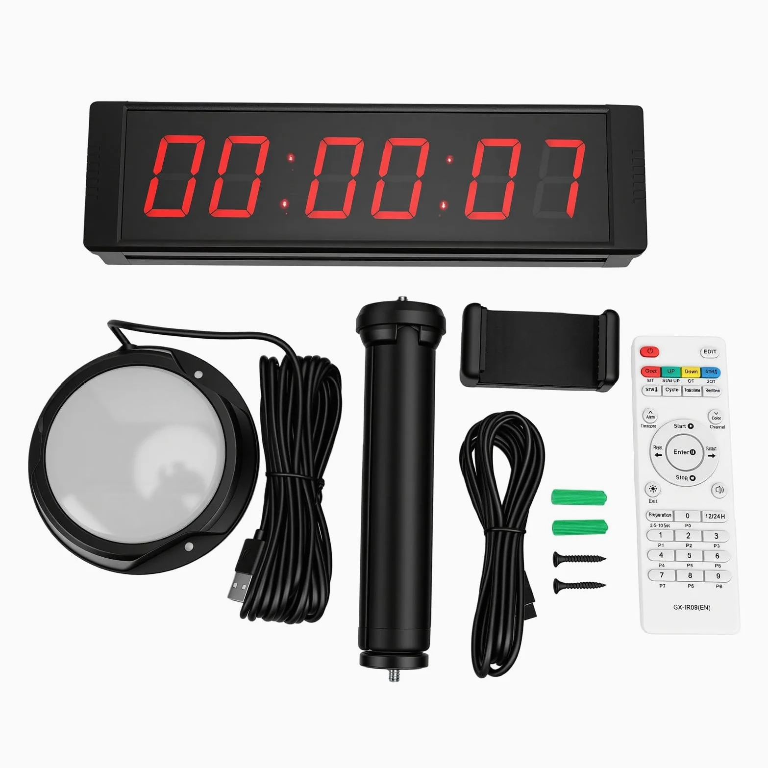 Fafeicy Reloj de Cuenta Regresiva LED, Pantalla Grande de 1,5 Pulgadas con Control Remoto