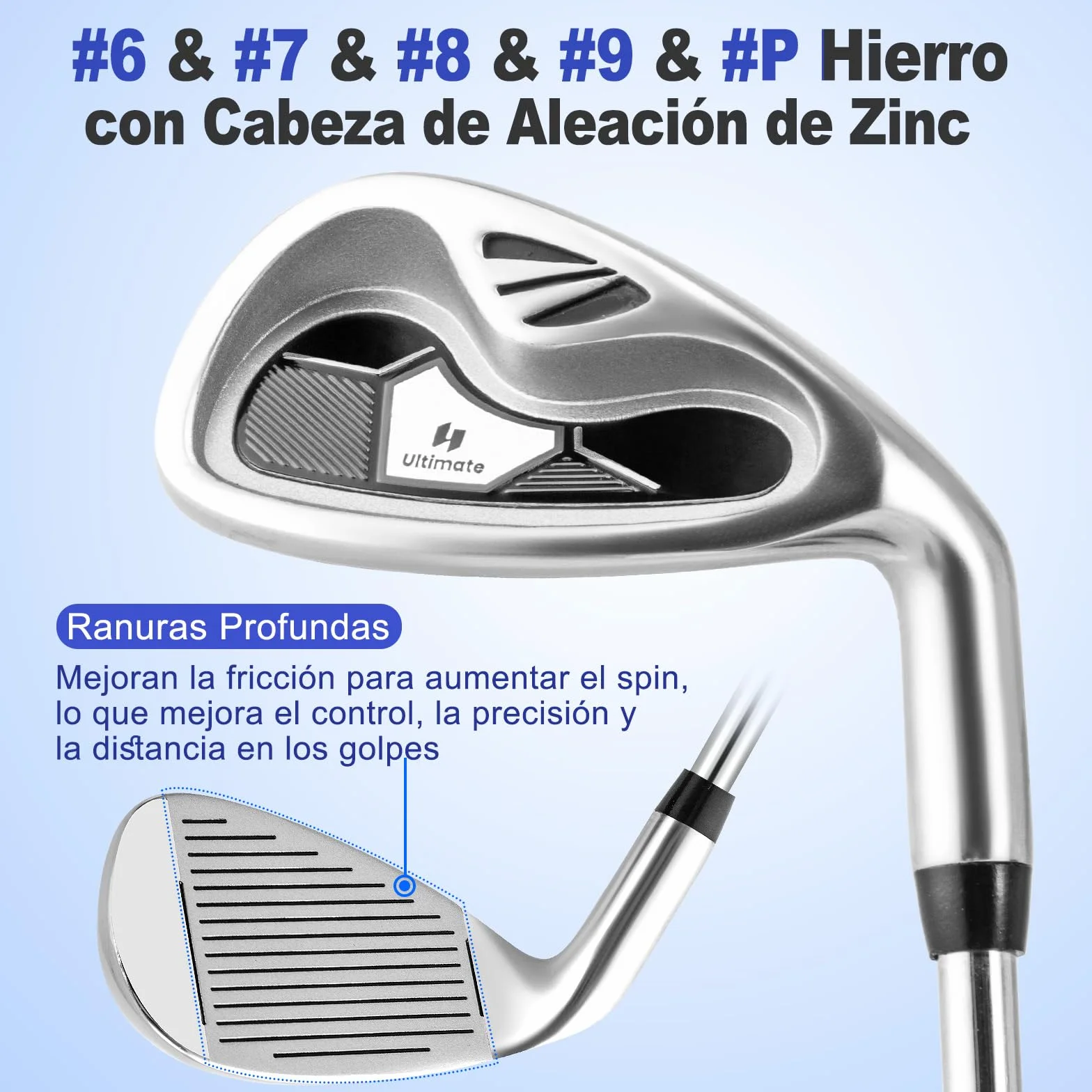 GOPLUS Juego Completo de Palos de Golf, Driver, Fairway, Hybrid y Bolsa, para Hombres y Adolescentes, Mano Derecha
