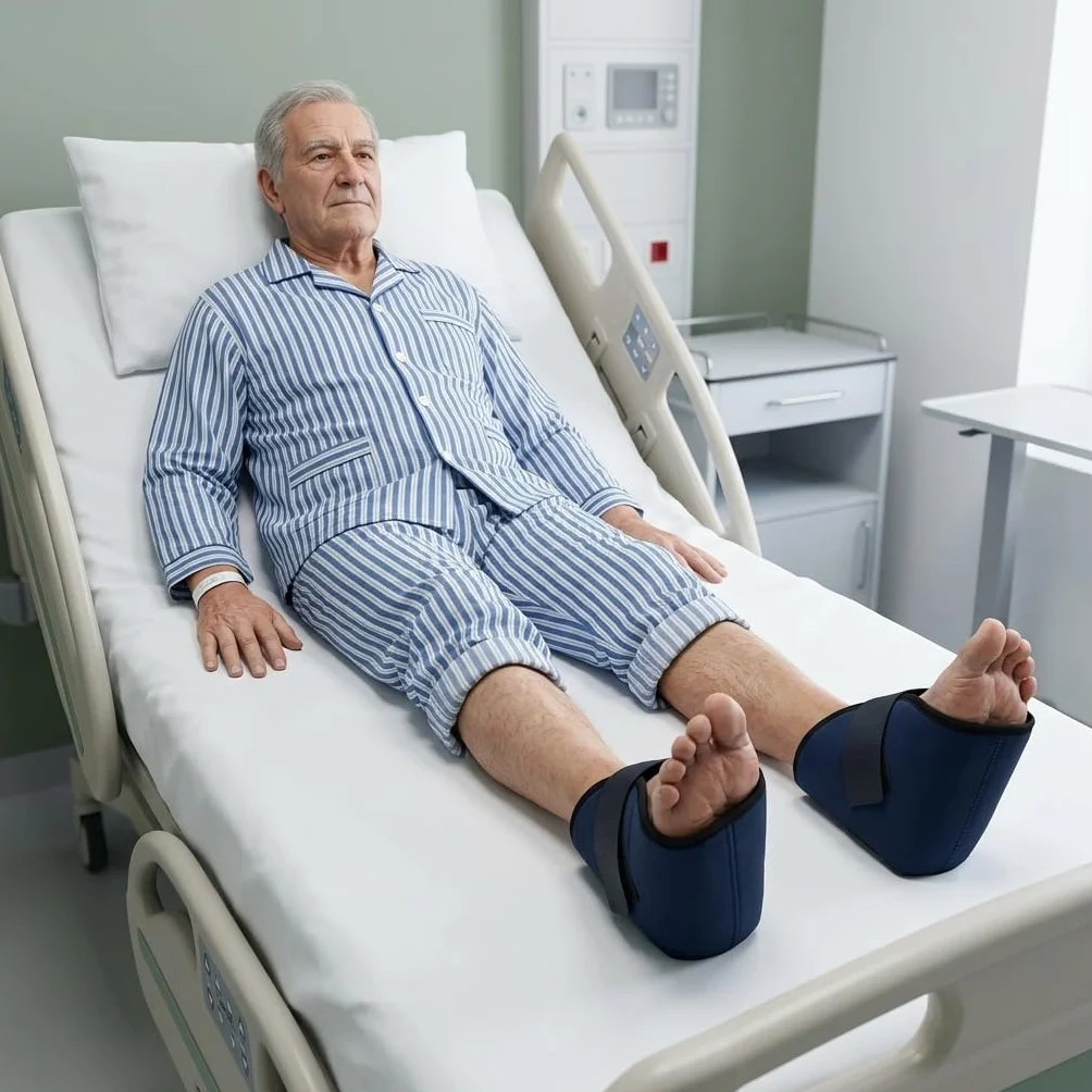 Taloneras Antiescaras – Protectores para Talón, Pie o Codo – Prevención de Úlceras por Presión – Talla Única, Azul Marino