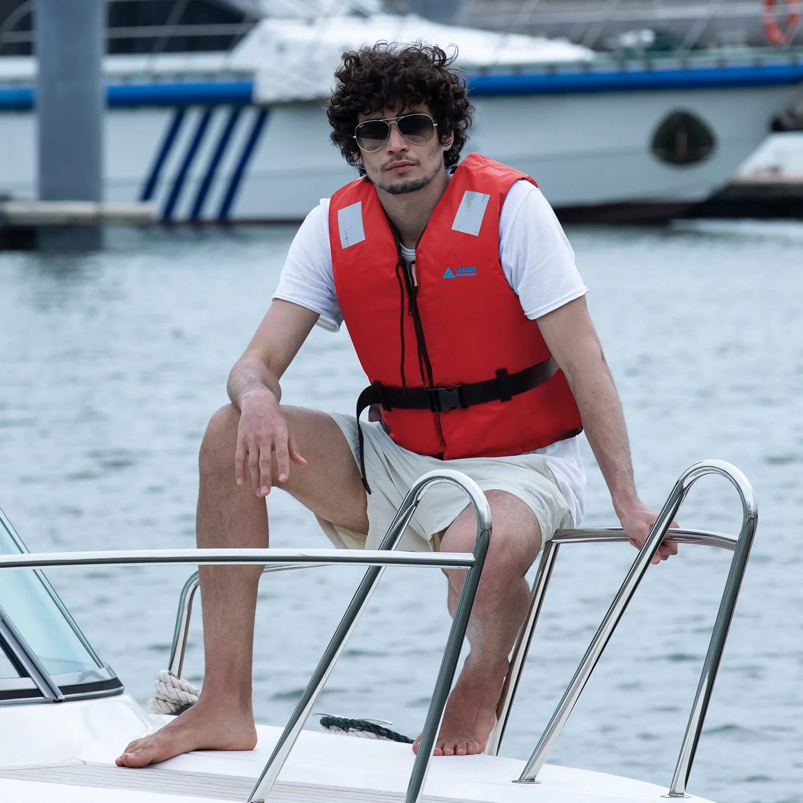 Leader Accessories Chaleco de Ayuda a la Flotabilidad 40-50N, Flotador Ajuste Fácil Cinturón Ajustable, para Navegación de Vela Ligera y Otras Actividades Acuáticas, Unisex