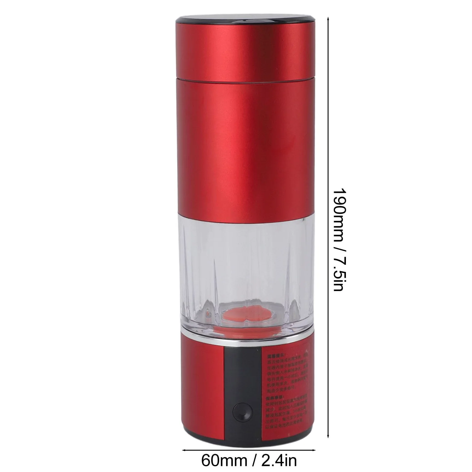 Luocute Botella de Agua de Hidrógeno, 230ML 13520ppb Hidrógeno de Alta Concentración con Tecnología SPE PEM, Indicador LED de Calefacción Termostática de Limpieza Inteligente (rojo)