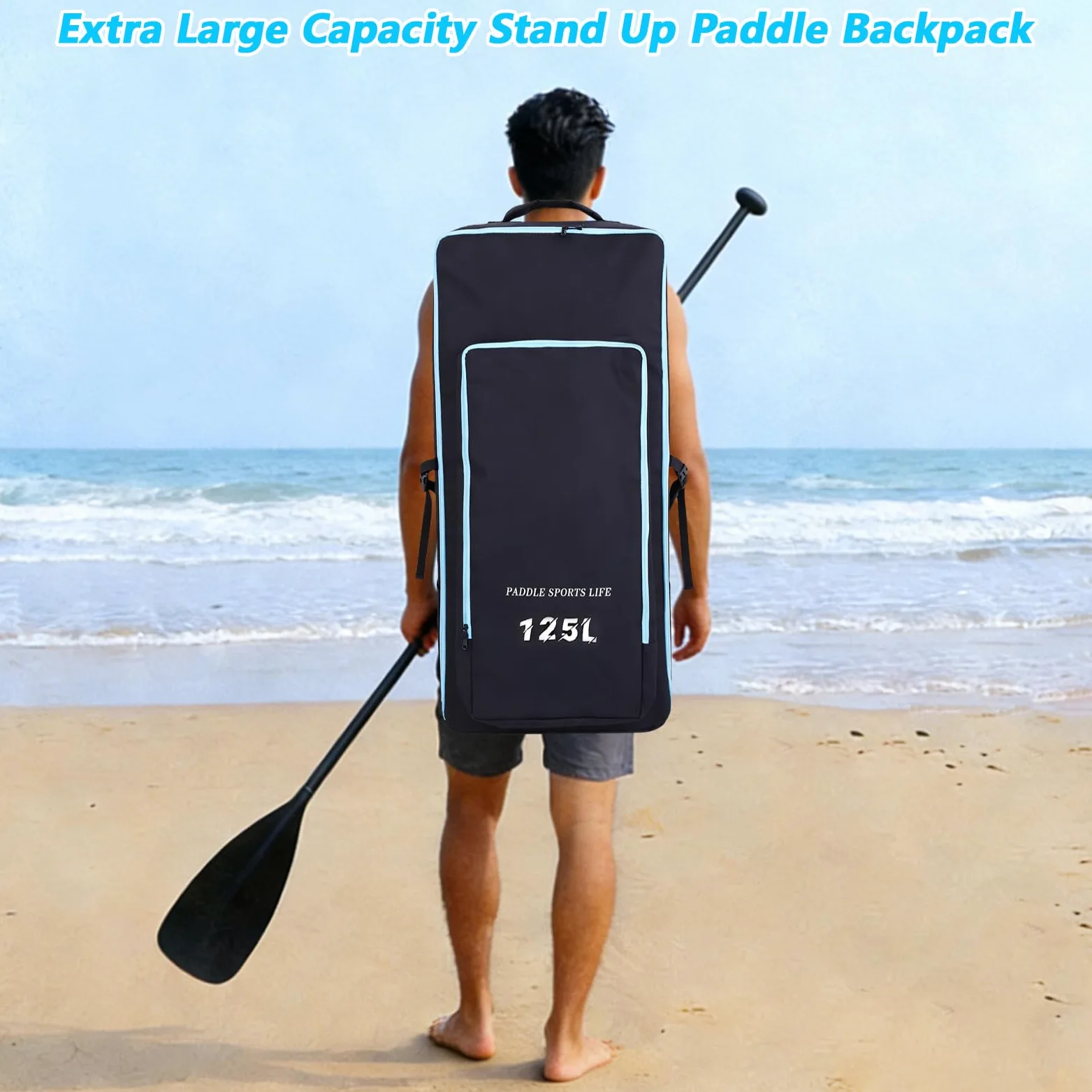 Mochila Paddle Surf, Capacidad Extra Grande Bolsas de Paddleboard, Bolsas Tabla con Ruedas Oxford, Mochila Resistente con asa y Correas Ajustables para Tabla de Surf